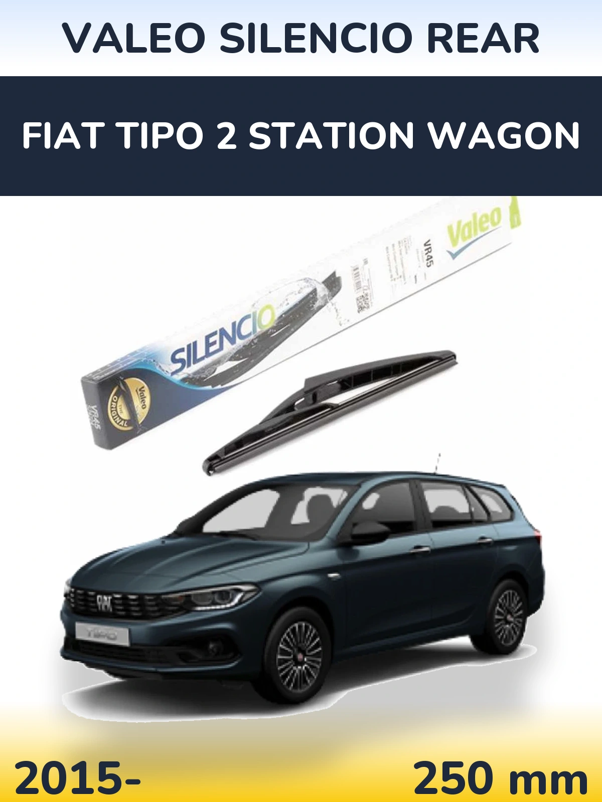 Задний дворник Valeo Silencio Rear 240 мм для Fiat Tipo 2 Station Wagon 2015-2026