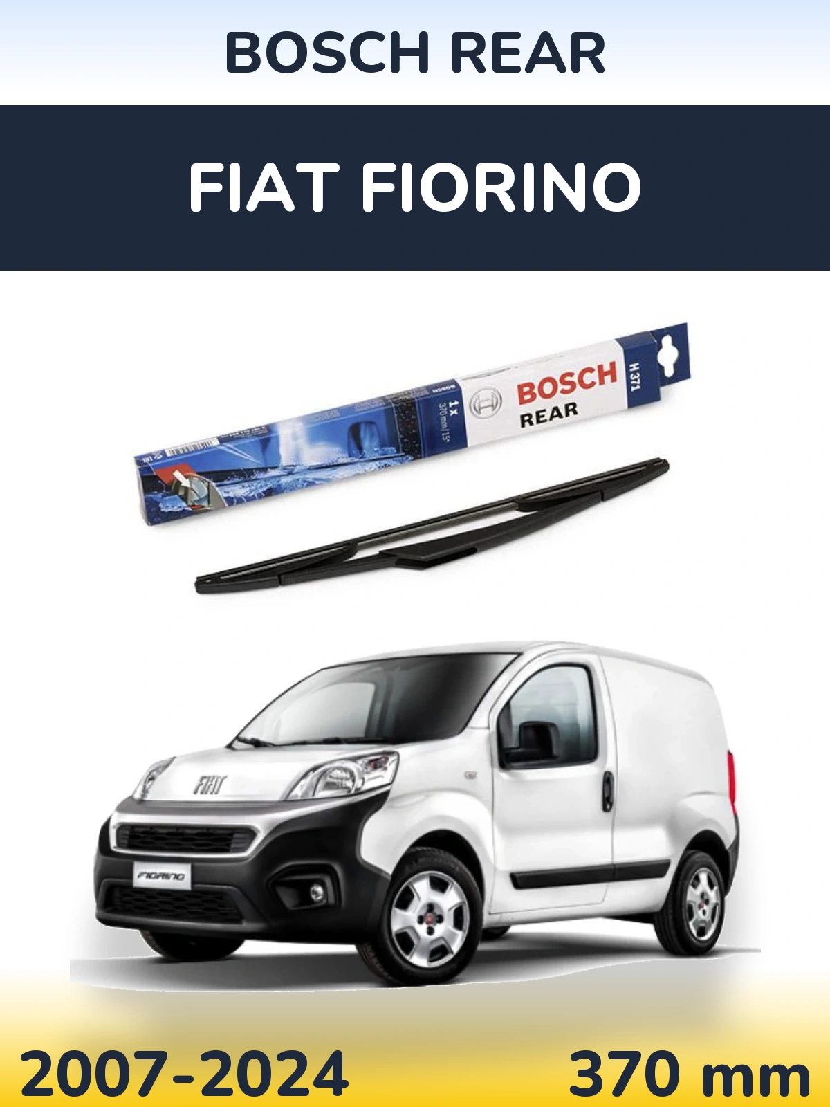 Задний дворник BOSCH Rear 370 мм для Fiat Fiorino 2007-2024