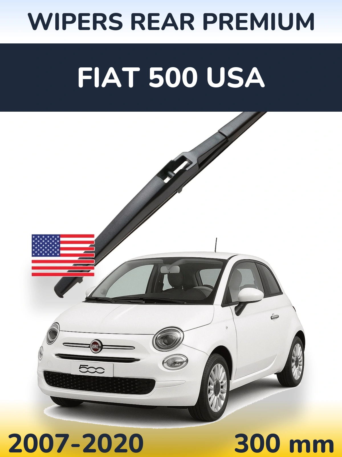 Tylna wycieraczka WIPERS REAR PREMIUM 300 mm do Fiat 500 USA 2007-2020