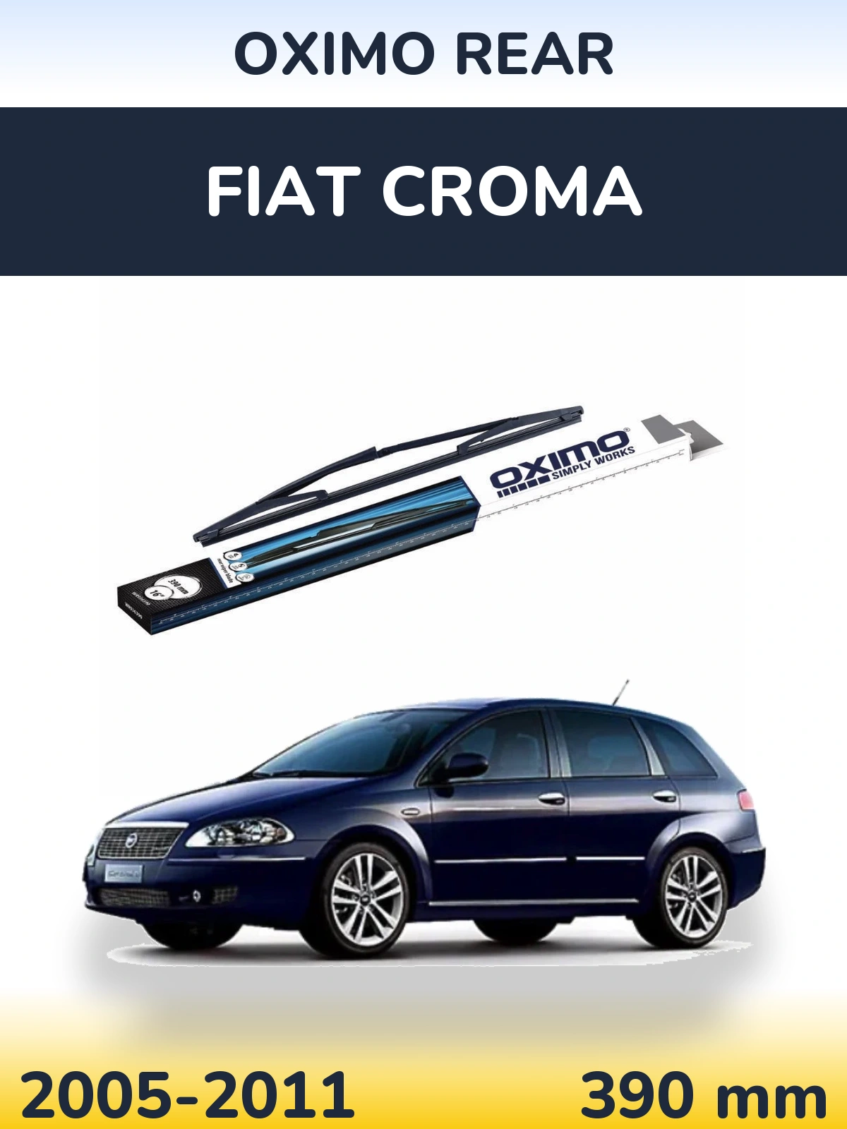Rear wiper blade Oximo Rear 390 mm for Fiat Croma 2005-2011
