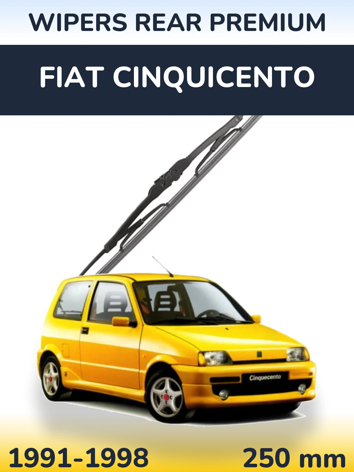 Tylna wycieraczka WIPERS REAR PREMIUM 250 mm do Fiat Cinquicento 1991-1998