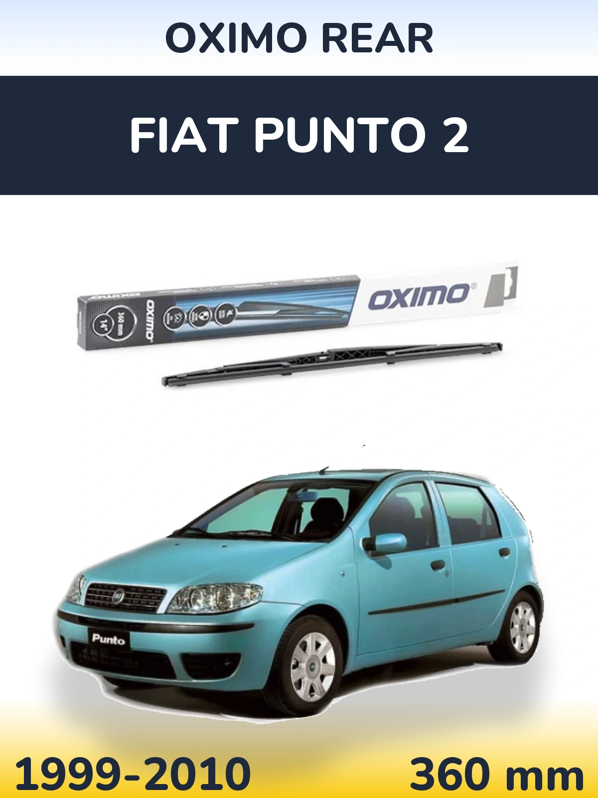 Задний дворник Oximo Rear 360 мм для Fiat Punto 2 1999-2010