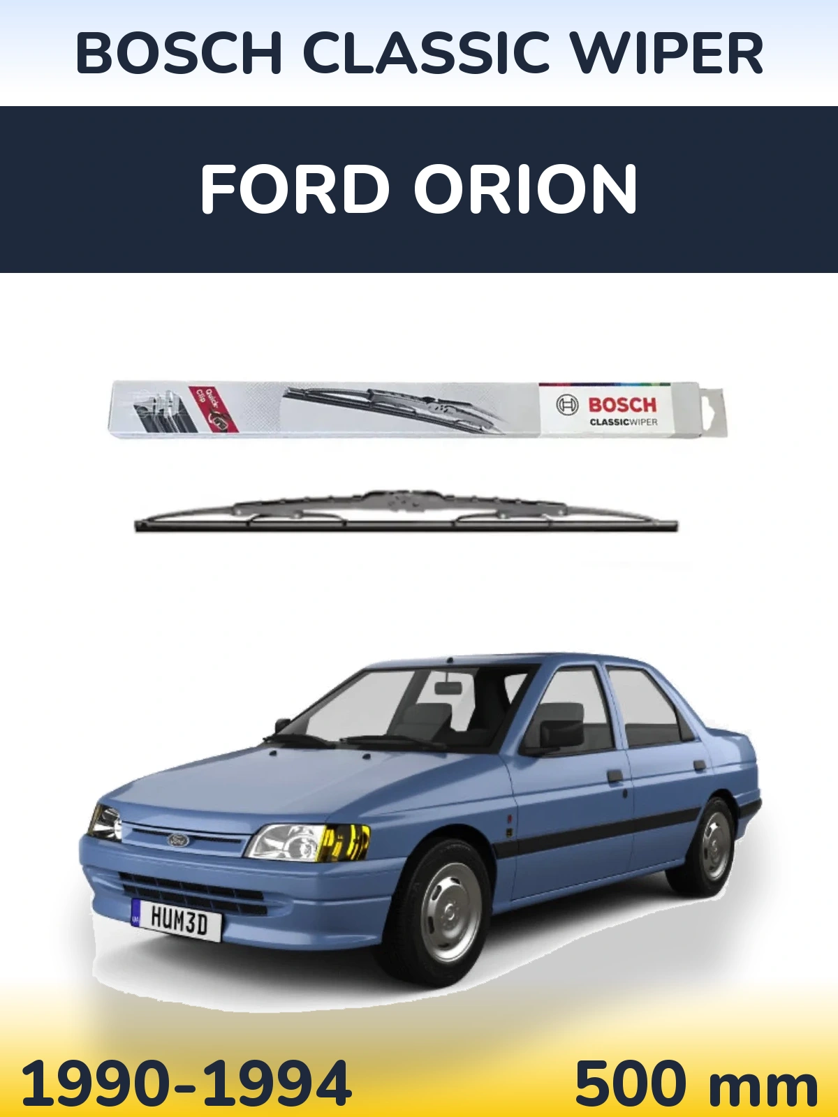 Tylna wycieraczka BOSCH Classic Wiper 500 mm do Ford Orion 1990-1994