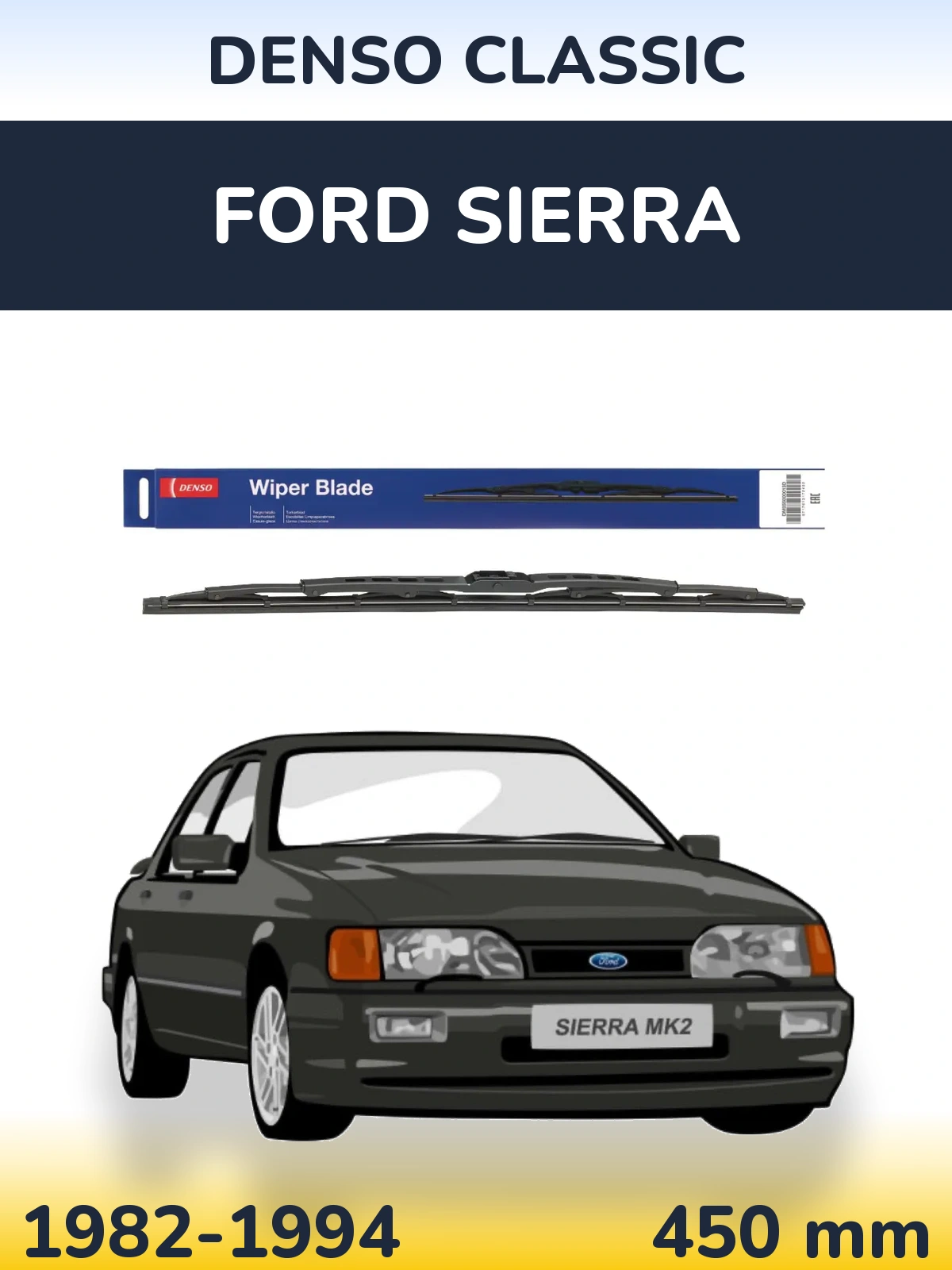 Tylna wycieraczka Denso Classic 450 mm do Ford Sierra 1982-1994