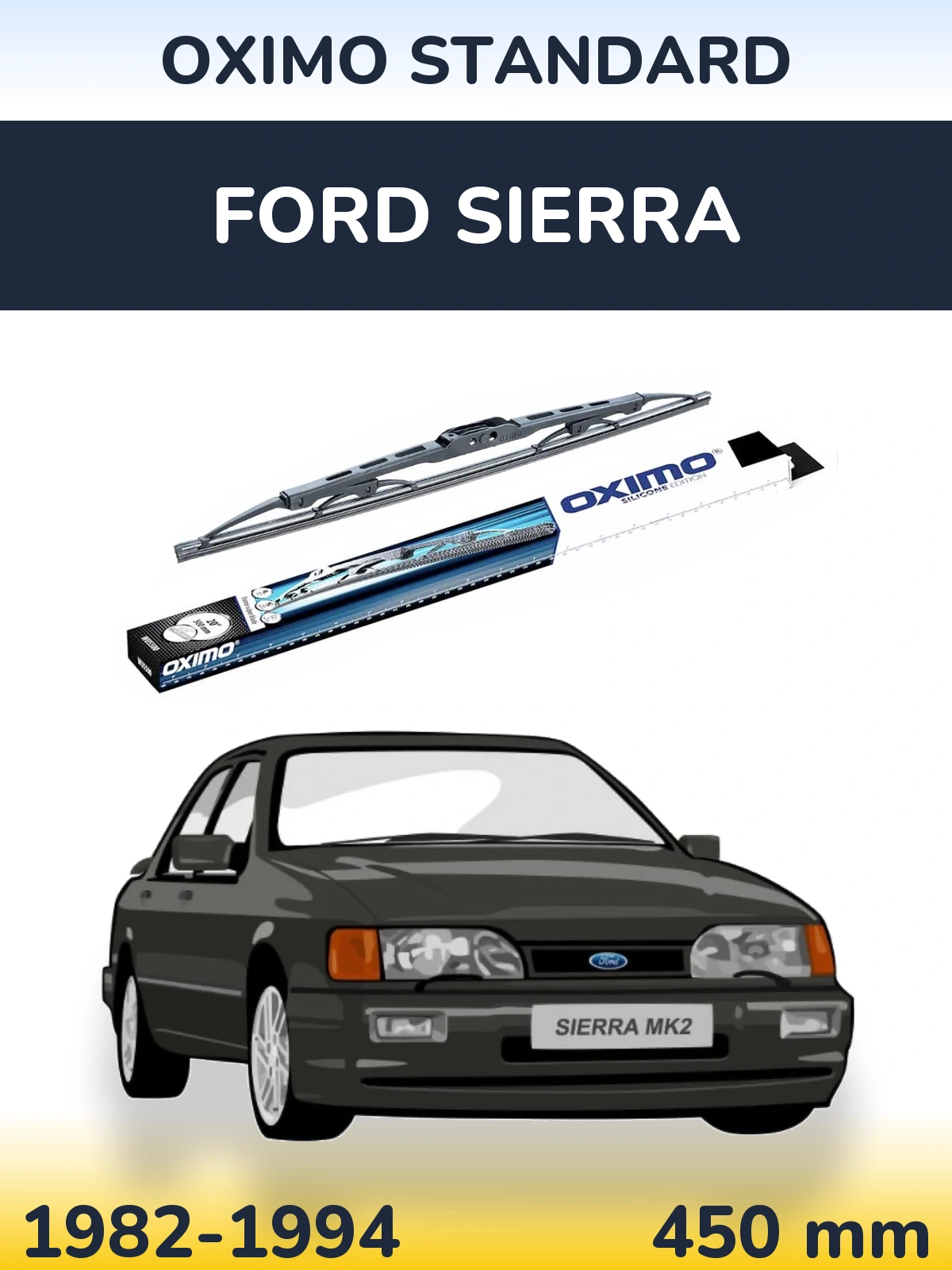 Tylna wycieraczka Oximo Standard 450 mm do Ford Sierra 1982-1994