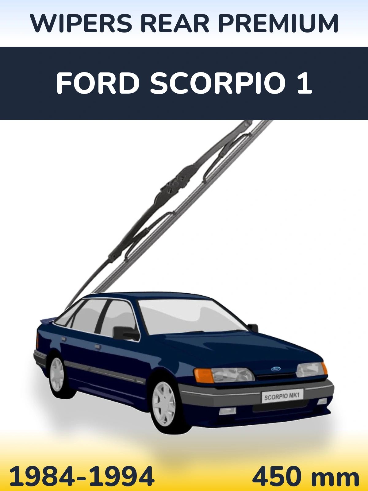 Rear wiper blade WIPERS REAR PREMIUM 450 mm for Ford Scorpio 1 1984-1994