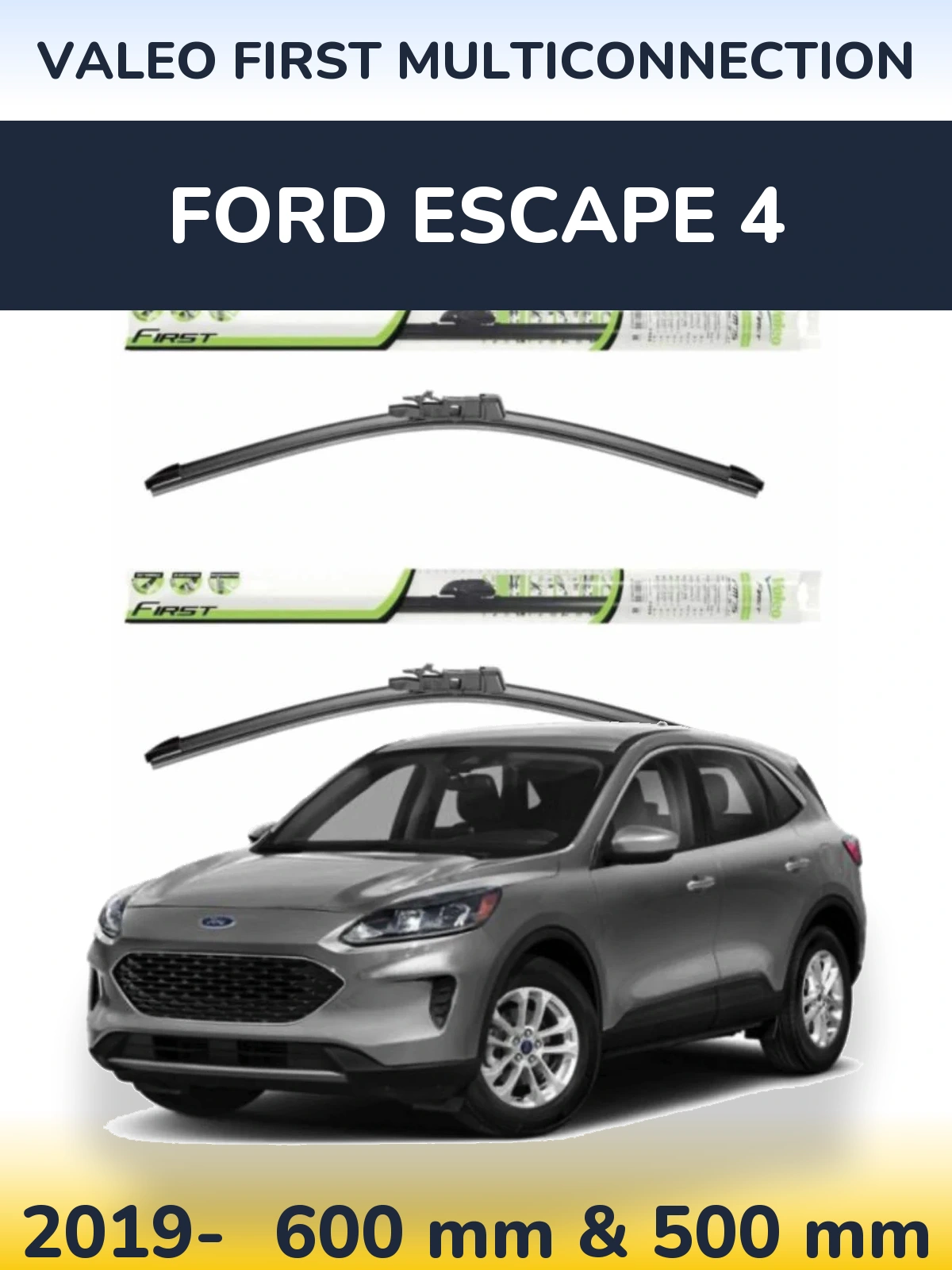Komplet przednich wycieraczek Valeo First MultiConnection 600 & 500 mm do Ford Escape 4 2019-2026
