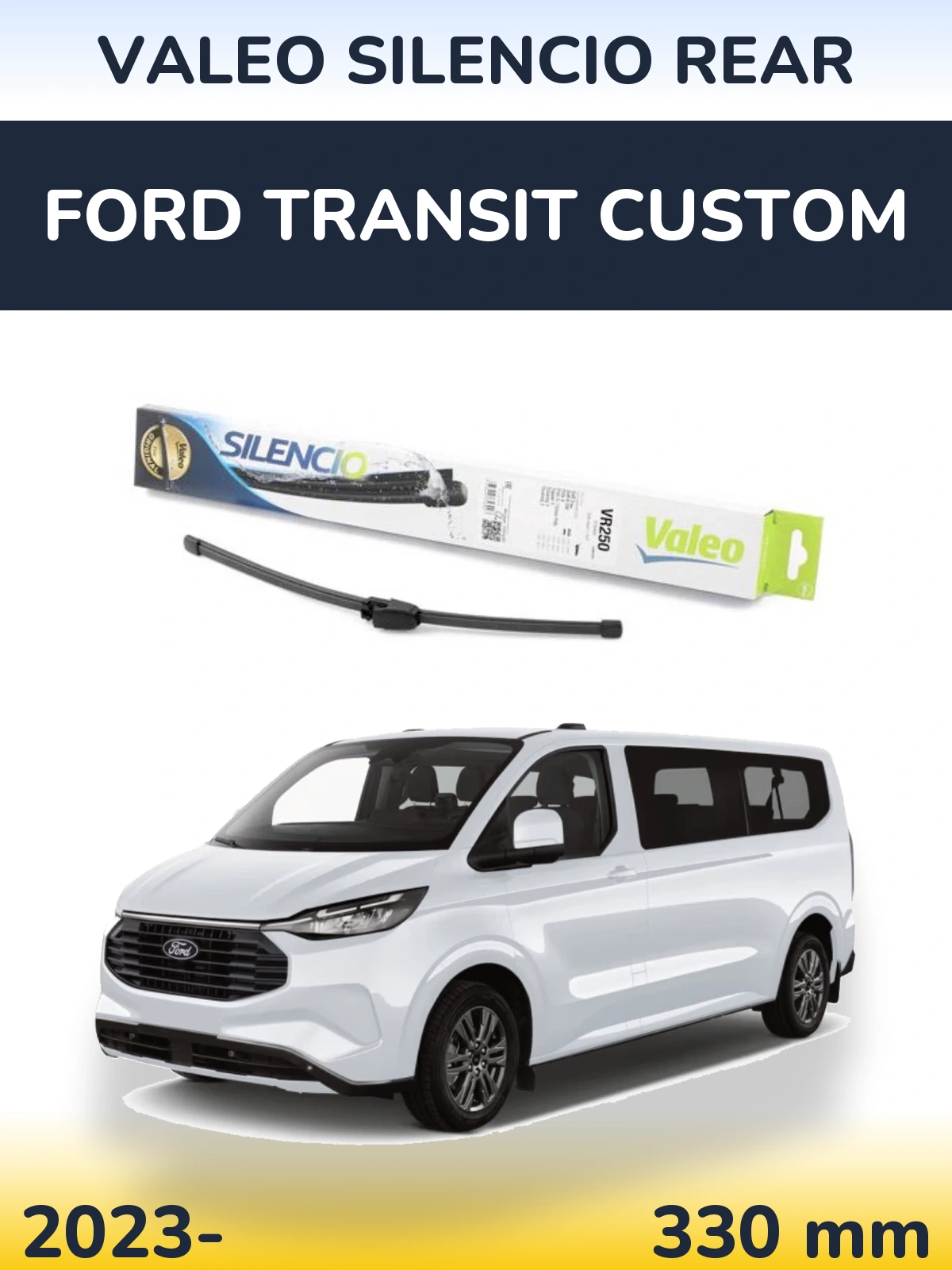 Rear wiper blade Valeo Silencio Rear 335 mm for Ford Transit Custom 2023-2026
