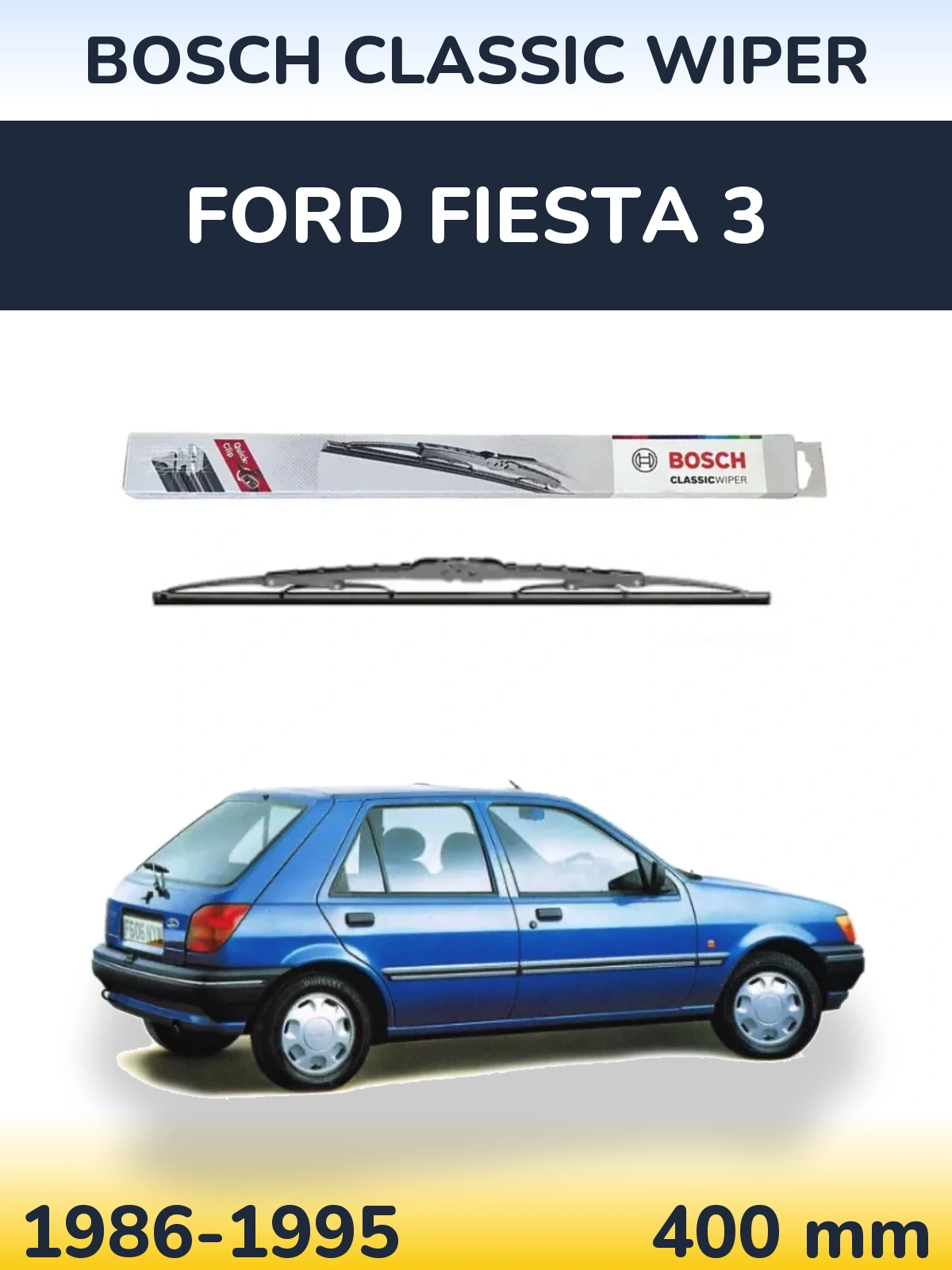 Tylna wycieraczka BOSCH Classic Wiper 400 mm do Ford Fiesta 3 1986-1995
