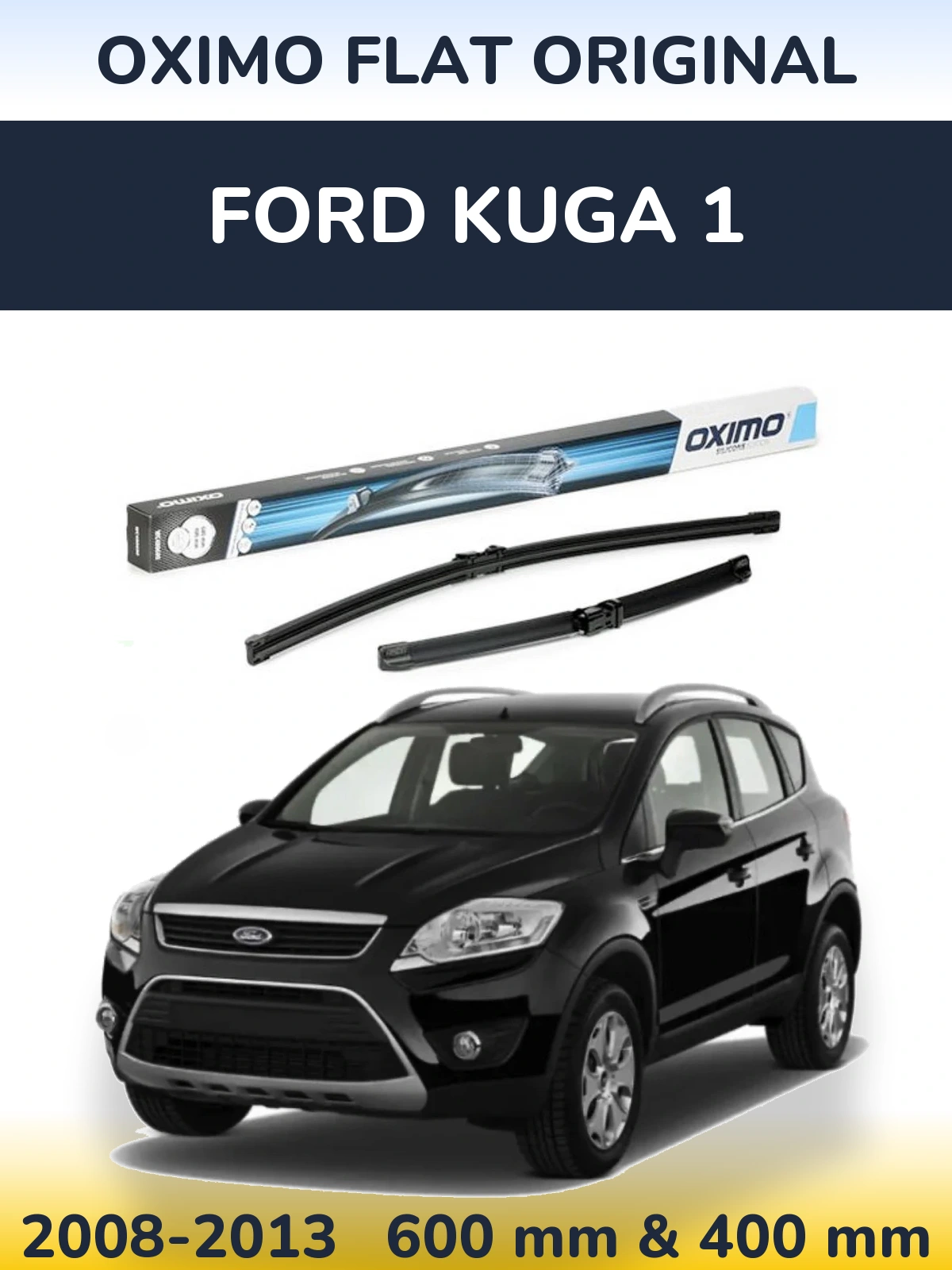 Комплект передних дворников Oximo Flat Original 600 & 400 мм для Ford Kuga 1 2008-2013