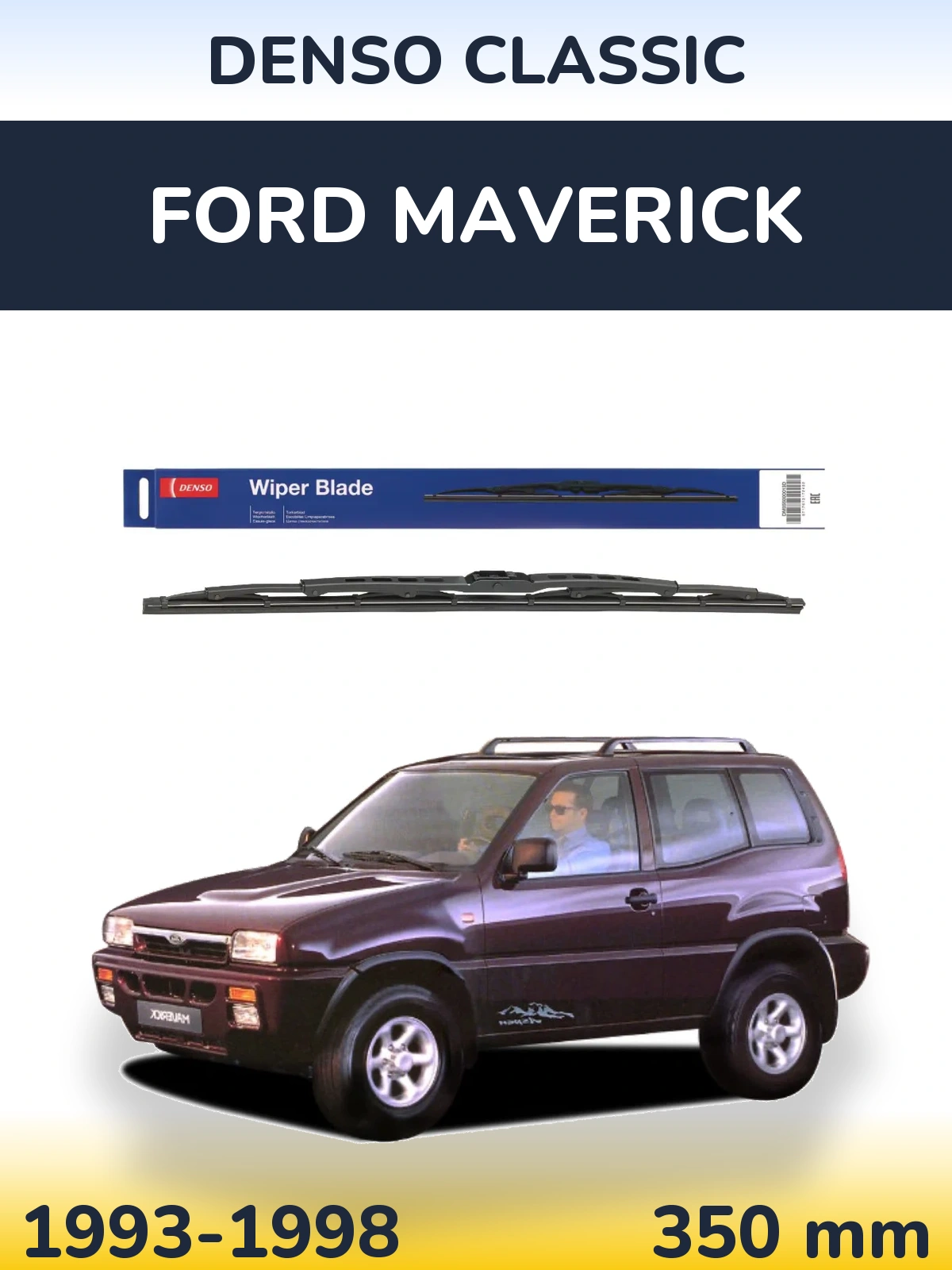 Rear wiper blade Denso Classic 350 mm for Ford Maverick 1993-1998