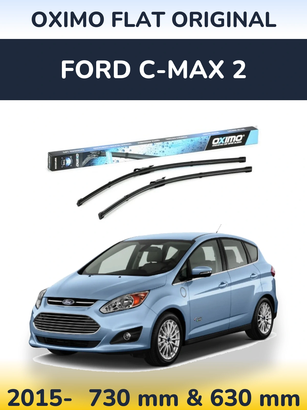 Komplet przednich wycieraczek Oximo Flat Original 700 & 650 mm do Ford C-MAX 2 2015-2026