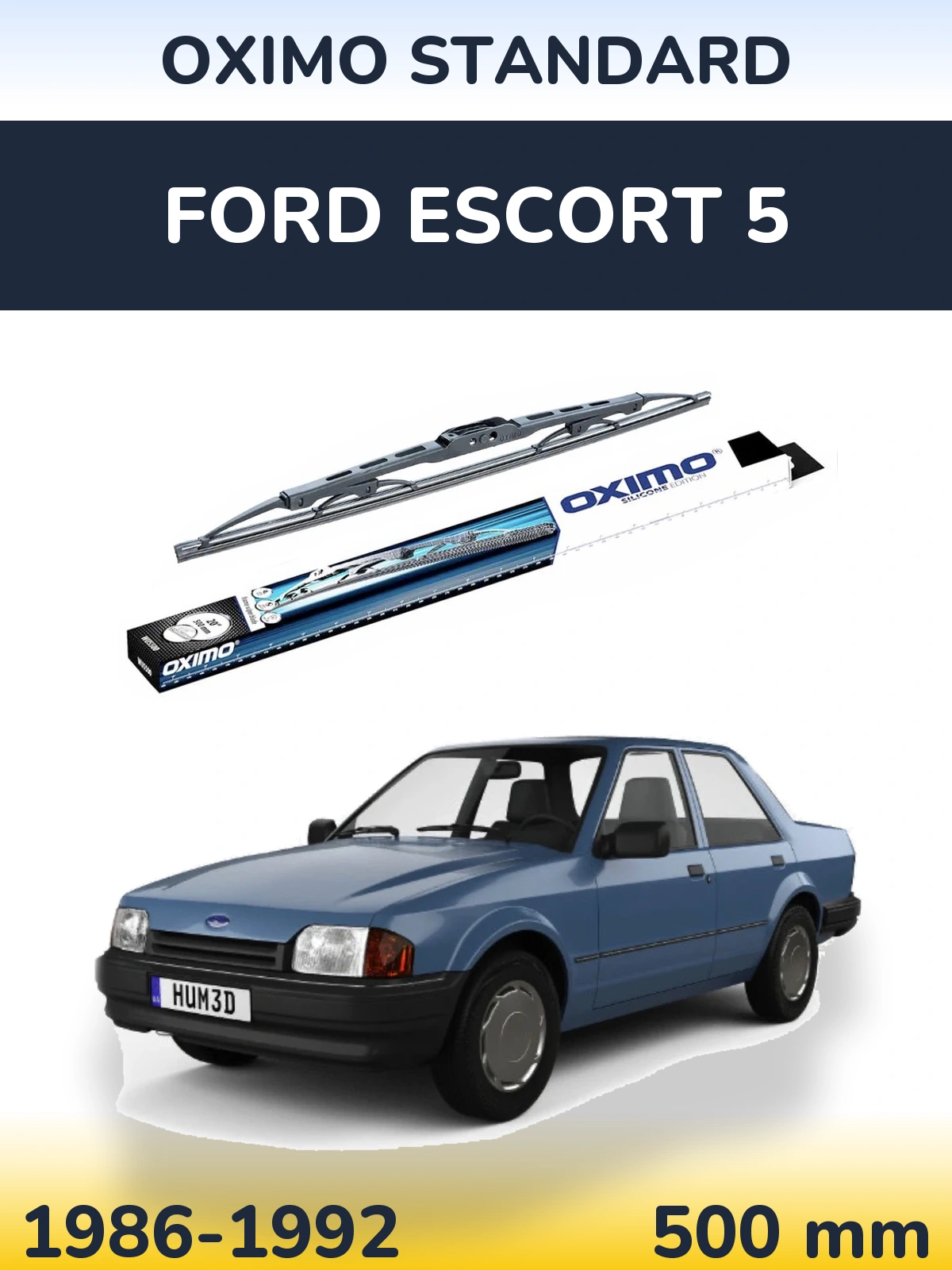 Tylna wycieraczka Oximo Standard 500 mm do Ford Escort 5 1986-1992
