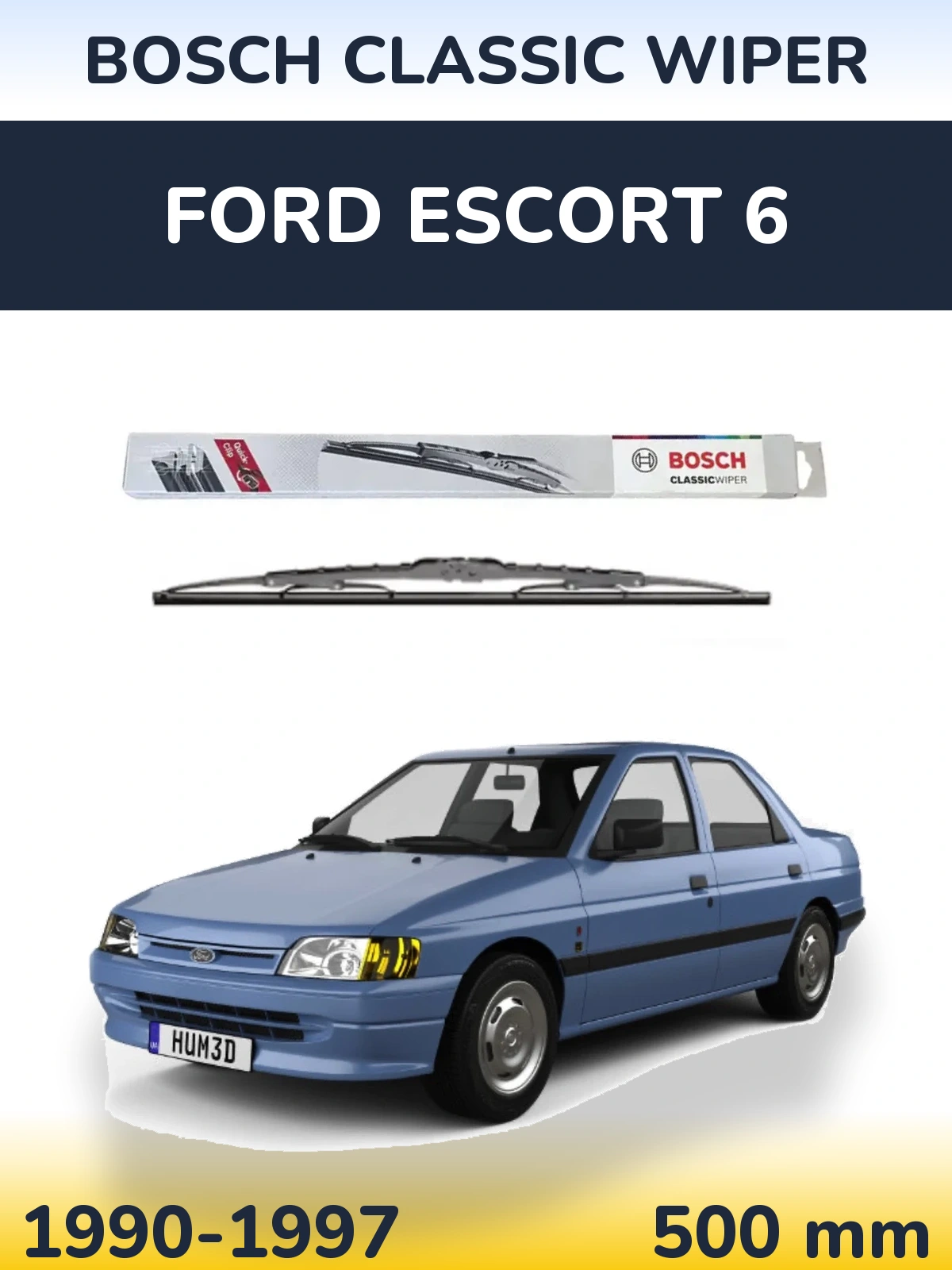 Задний дворник BOSCH Classic Wiper 500 мм для Ford Escort 6 1990-1997