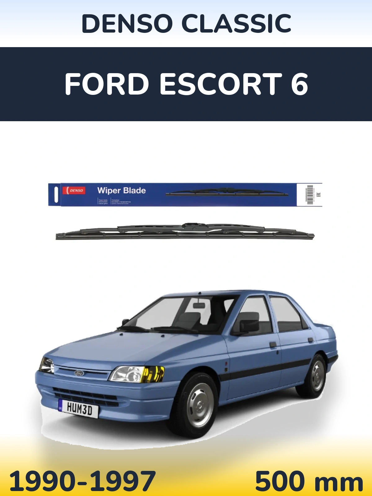 Tylna wycieraczka Denso Classic 500 mm do Ford Escort 6 1990-1997