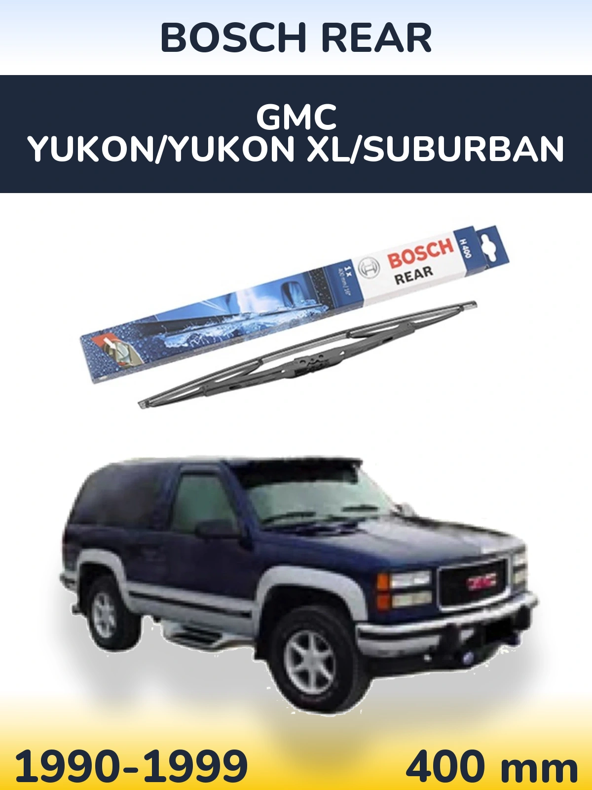 Задний дворник BOSCH Rear 400 мм для GMC Yukon/Yukon XL/Suburban 1990-1999