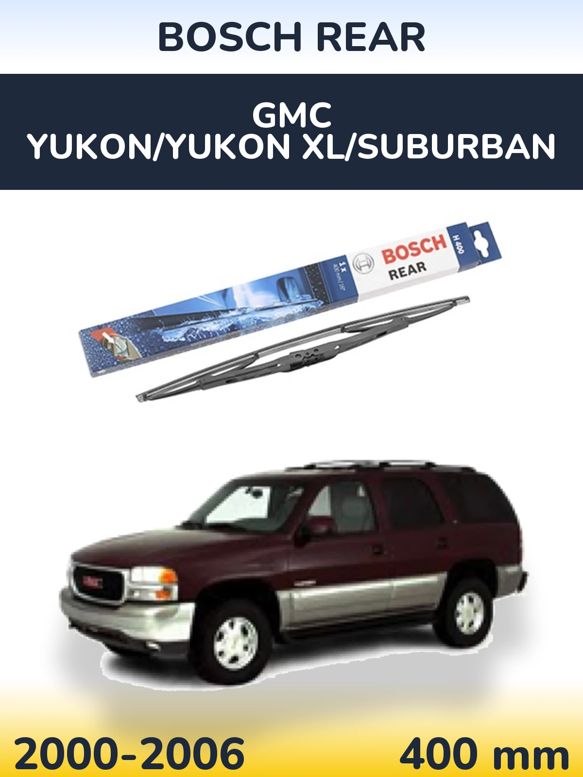 Tylna wycieraczka BOSCH Rear 400 mm do GMC Yukon/Yukon XL/Suburban 2000-2006