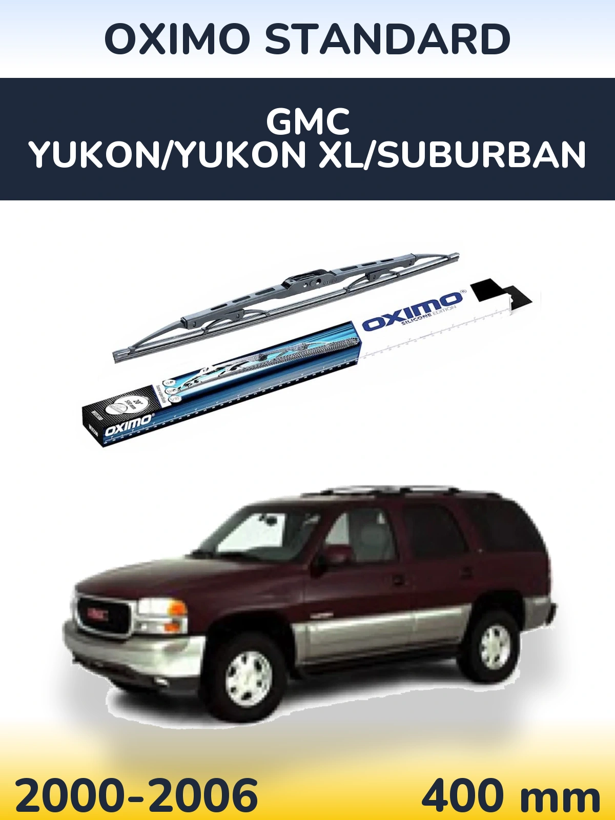 Tylna wycieraczka Oximo Standard 400 mm do GMC Yukon/Yukon XL/Suburban 2000-2006
