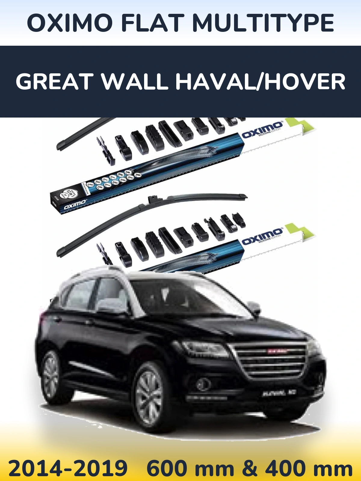 Komplet przednich wycieraczek Oximo Flat MultiType 600 & 400 mm do Great Wall Haval/Hover 2014-2019
