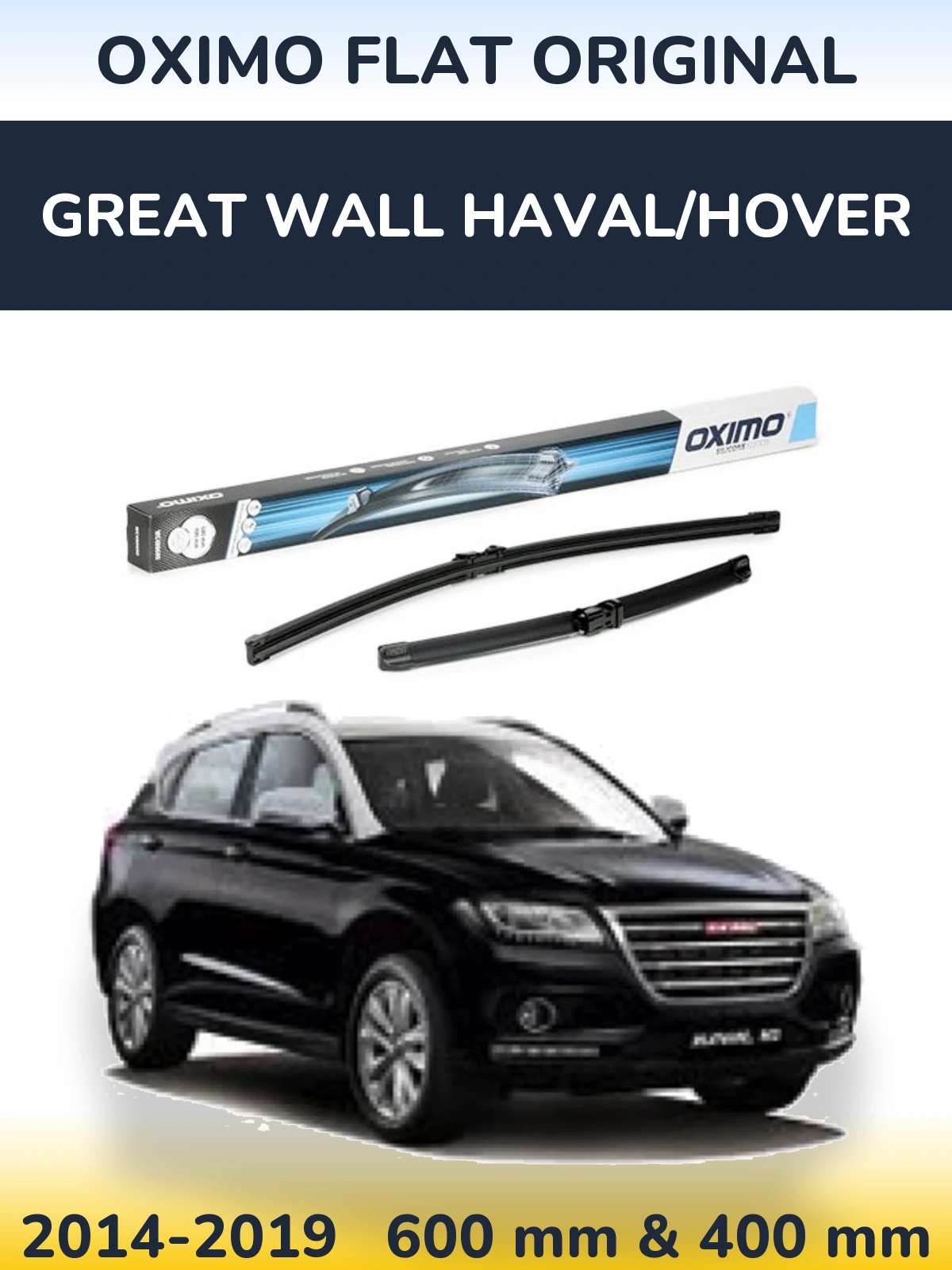 Komplet przednich wycieraczek Oximo Flat Original 600 & 400 mm do Great Wall Haval/Hover 2014-2019