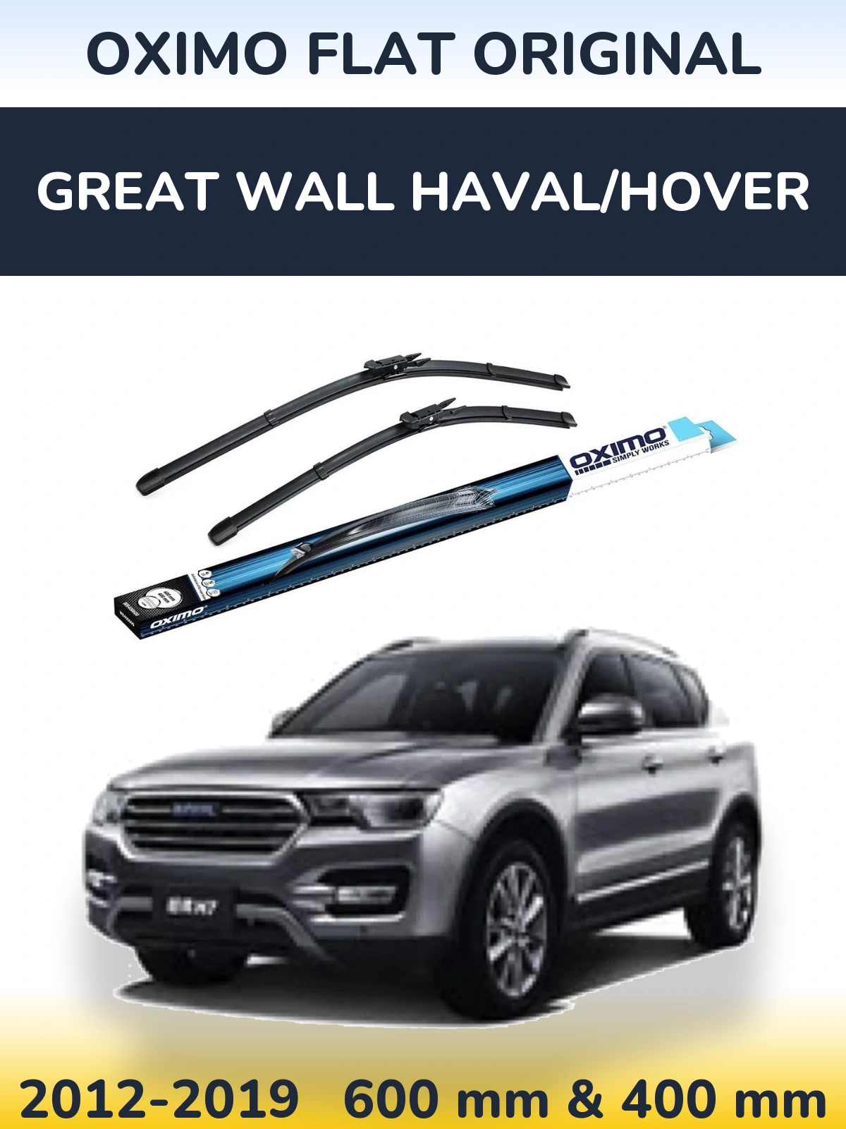 Komplet przednich wycieraczek Oximo Flat Original 600 & 400 mm do Great Wall Haval/Hover 2012-2019