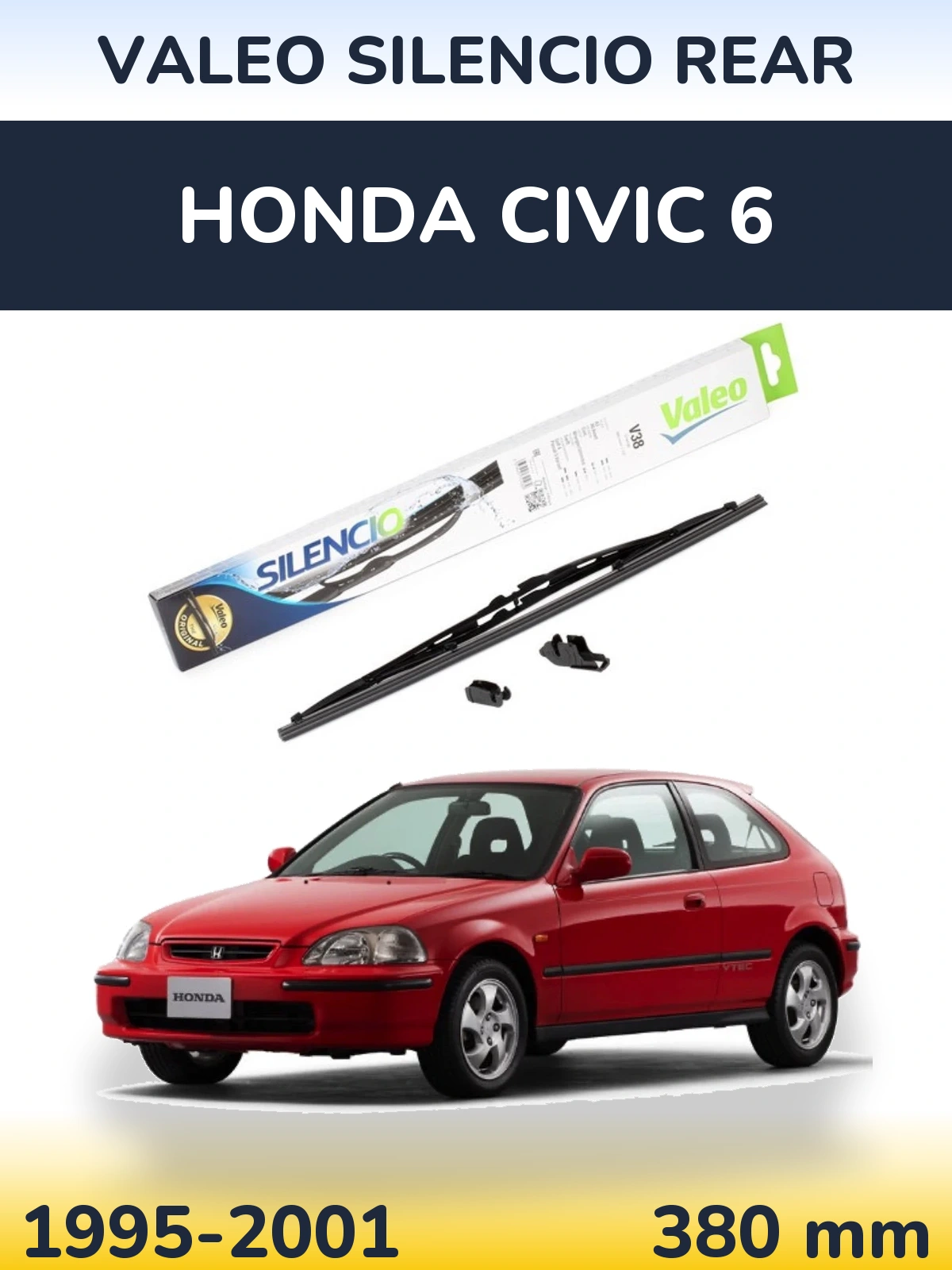 Tylna wycieraczka Valeo Silencio Rear 380 mm do Honda Civic 6 1995-2001