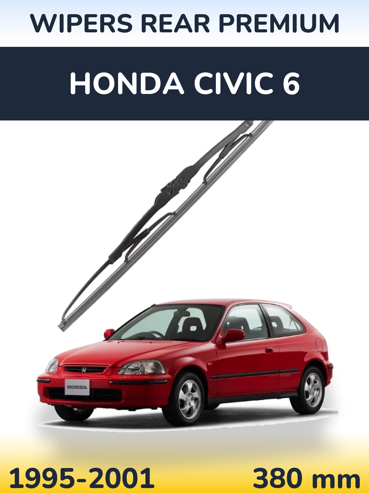 Задний дворник WIPERS REAR PREMIUM 380 мм для Honda Civic 6 1995-2001