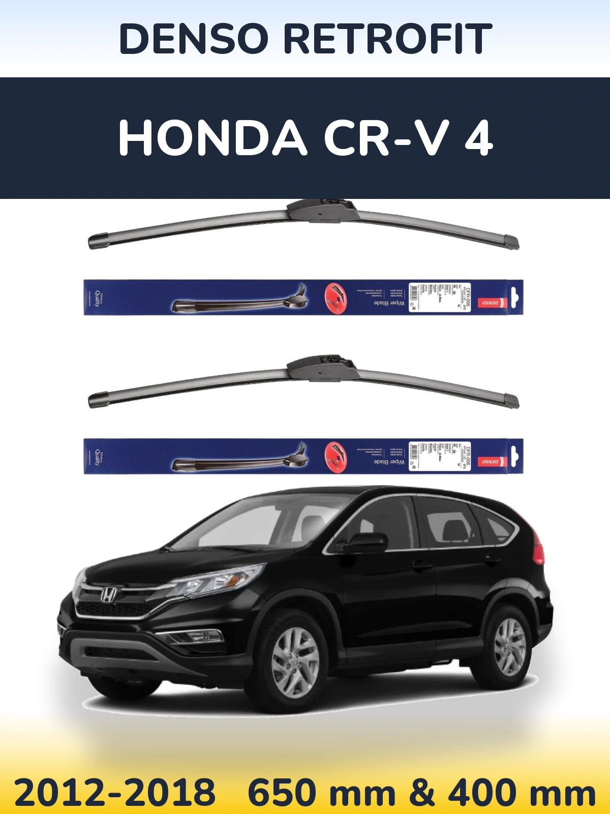 Komplet przednich wycieraczek Denso Retrofit 650 & 400 mm do Honda CR-V 4 2012-2018