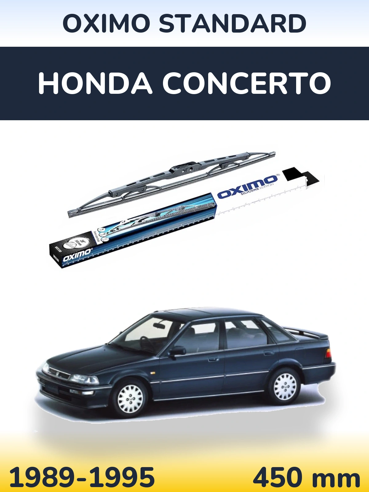 Задний дворник Oximo Standard 450 мм для Honda Concerto 1989-1995