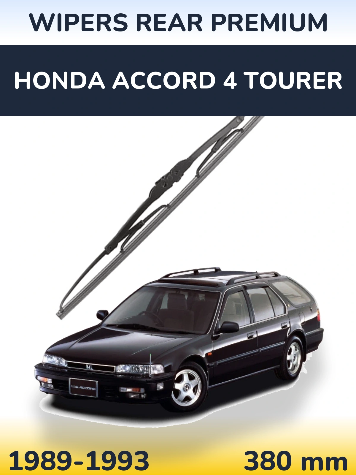 Rear wiper blade WIPERS REAR PREMIUM 380 mm for Honda Accord 4 Tourer 1989-1993