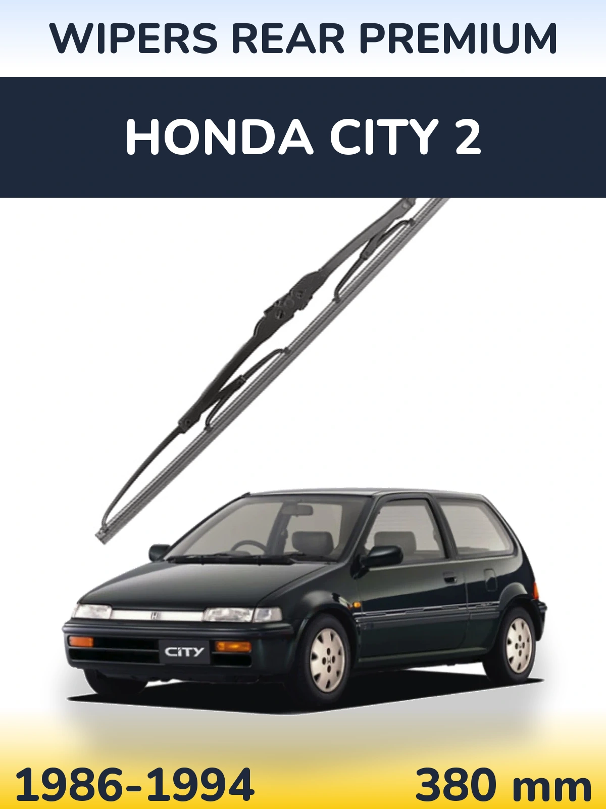 Задня щітка WIPERS REAR PREMIUM 380 мм для Honda City 2 1986-1994