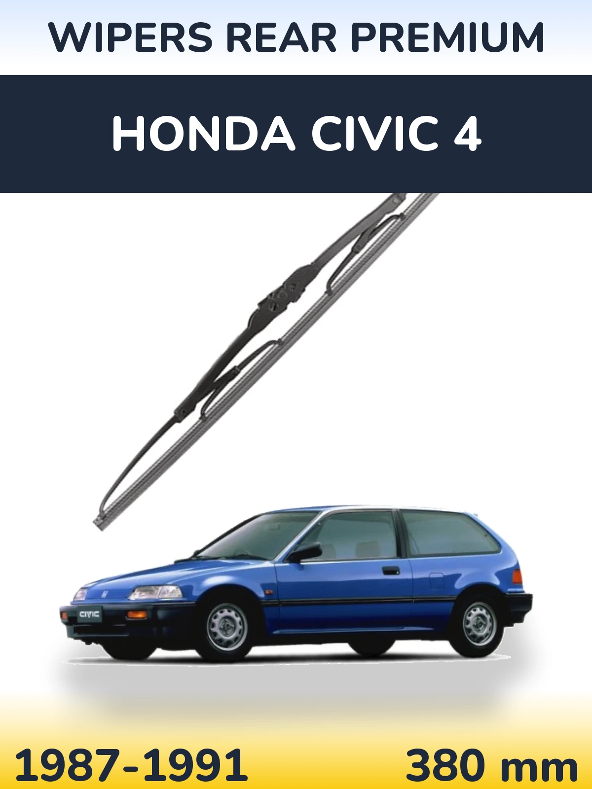 Задний дворник WIPERS REAR PREMIUM 380 мм для Honda Civic 4 1987-1991