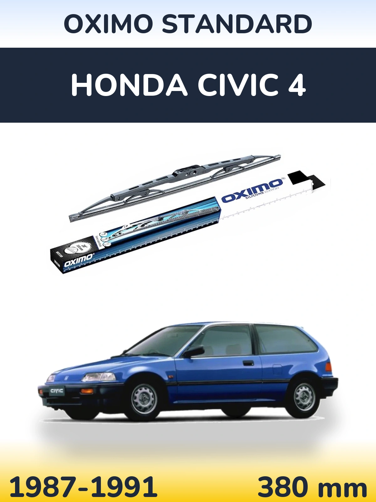 Tylna wycieraczka Oximo Standard 375 mm do Honda Civic 4 1987-1991