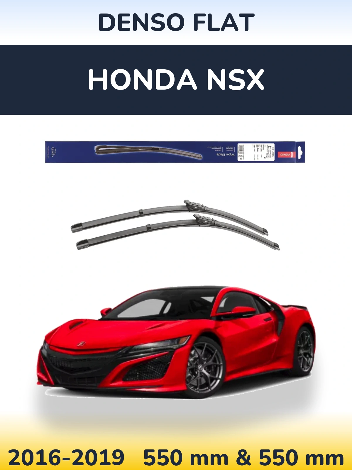 Komplet przednich wycieraczek Denso Flat 550 & 550 mm do Honda NSX 2016-2019