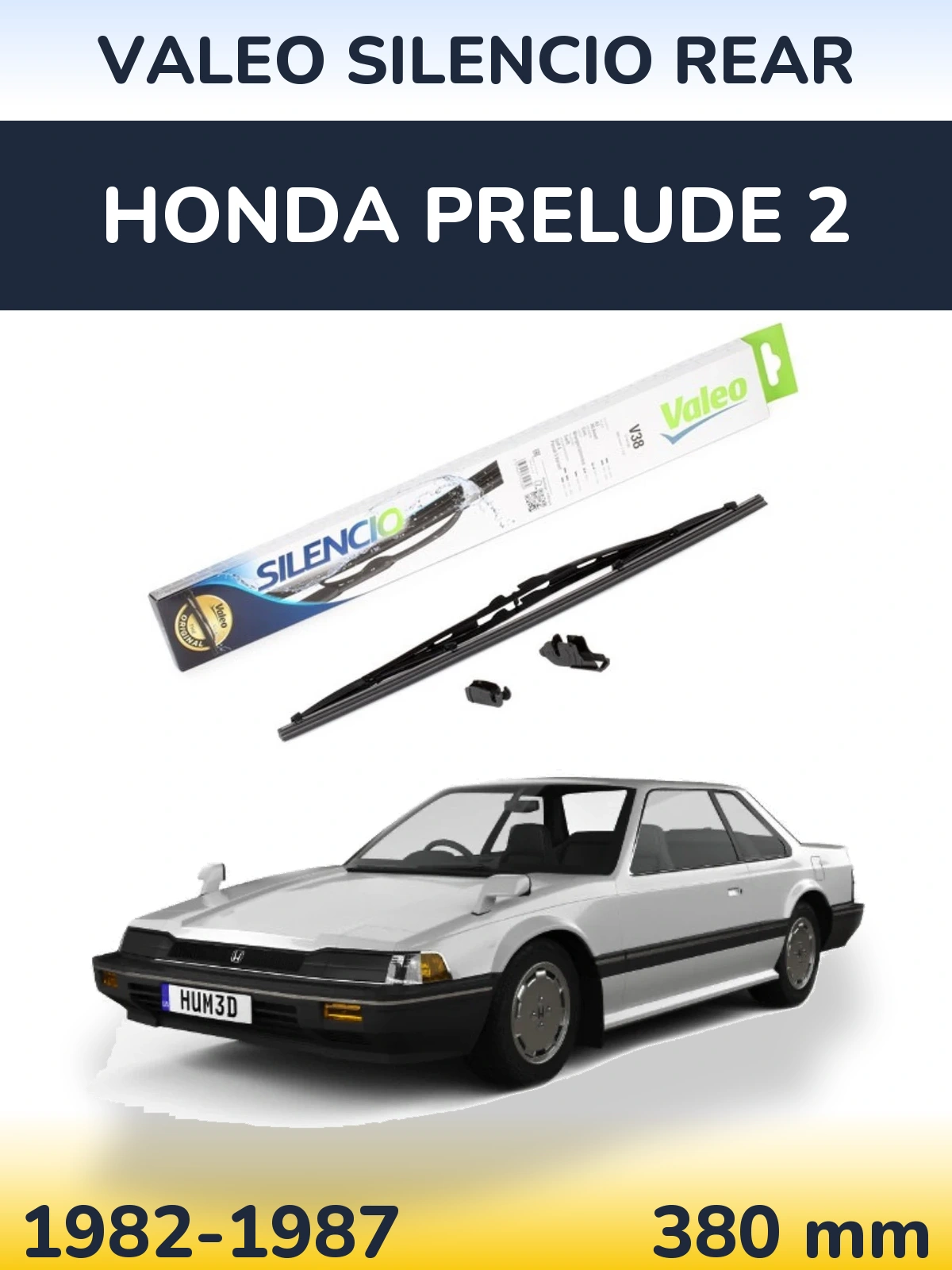 Tylna wycieraczka Valeo Silencio Rear 380 mm do Honda Prelude 2 1982-1987
