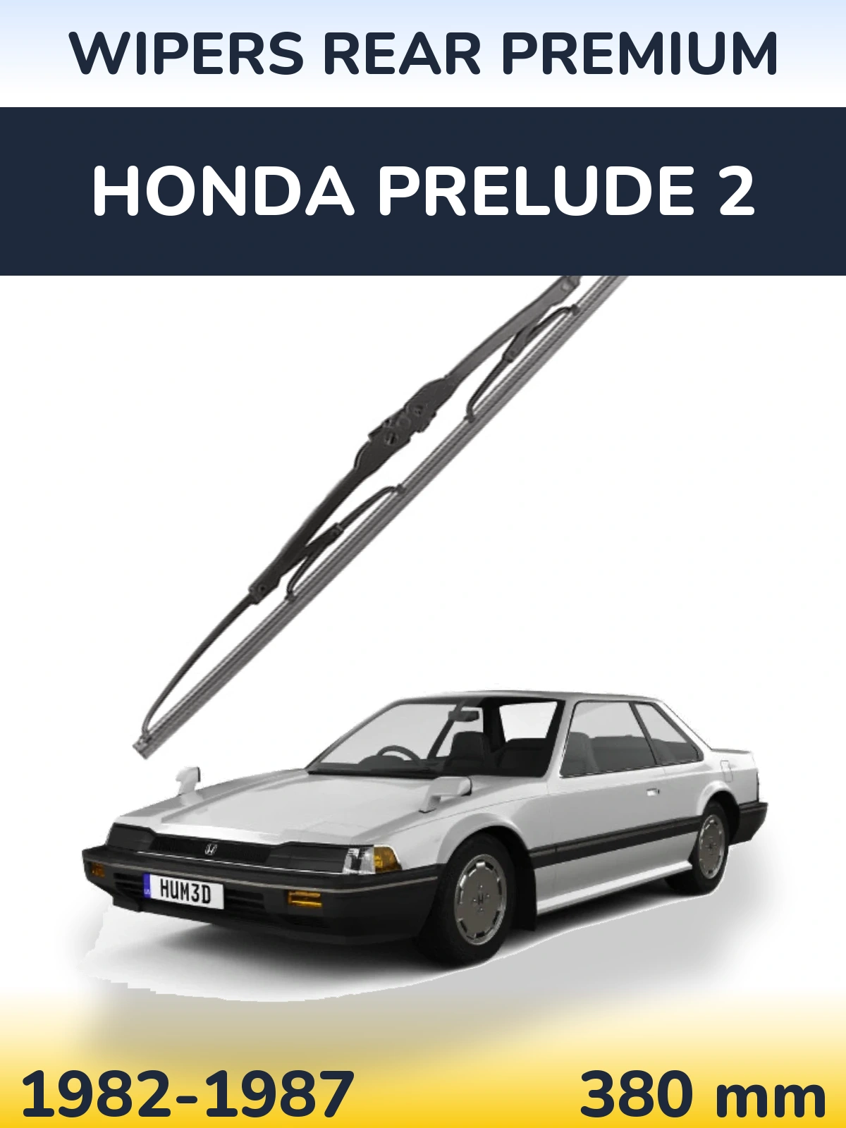Tylna wycieraczka WIPERS REAR PREMIUM 380 mm do Honda Prelude 2 1982-1987