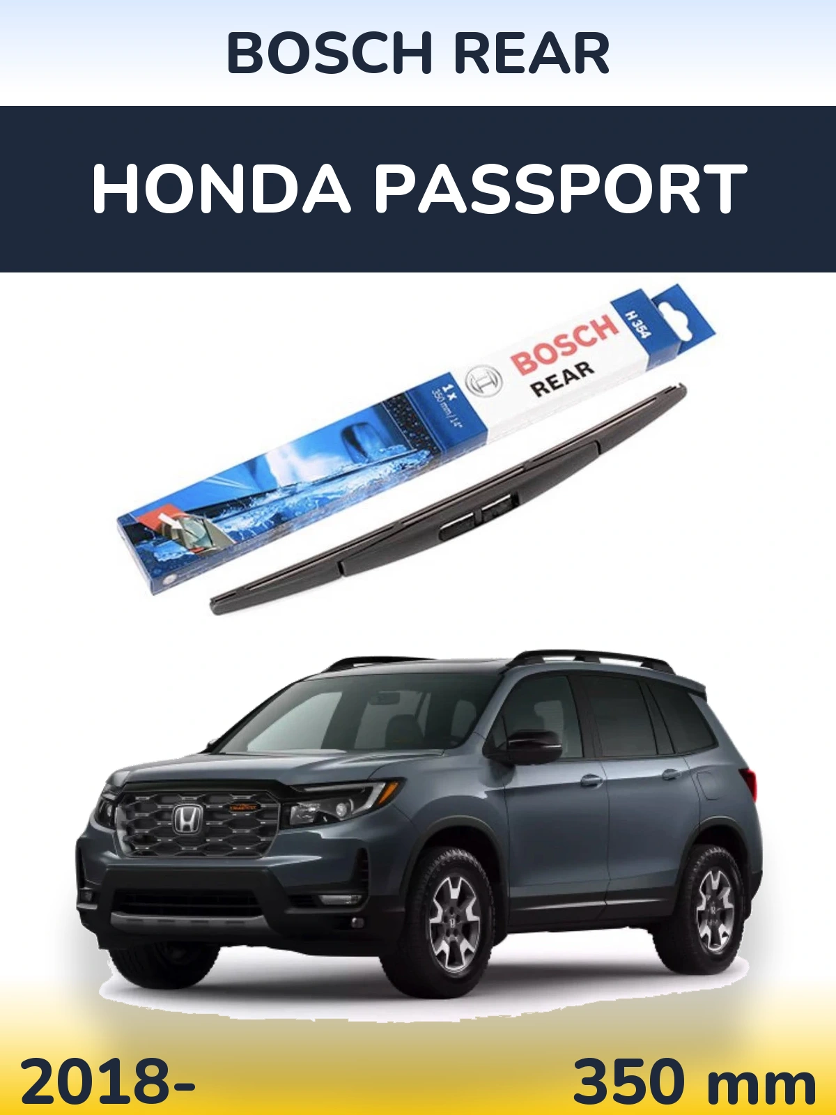 Tylna wycieraczka BOSCH Rear 350 mm do Honda Passport 2018-2026