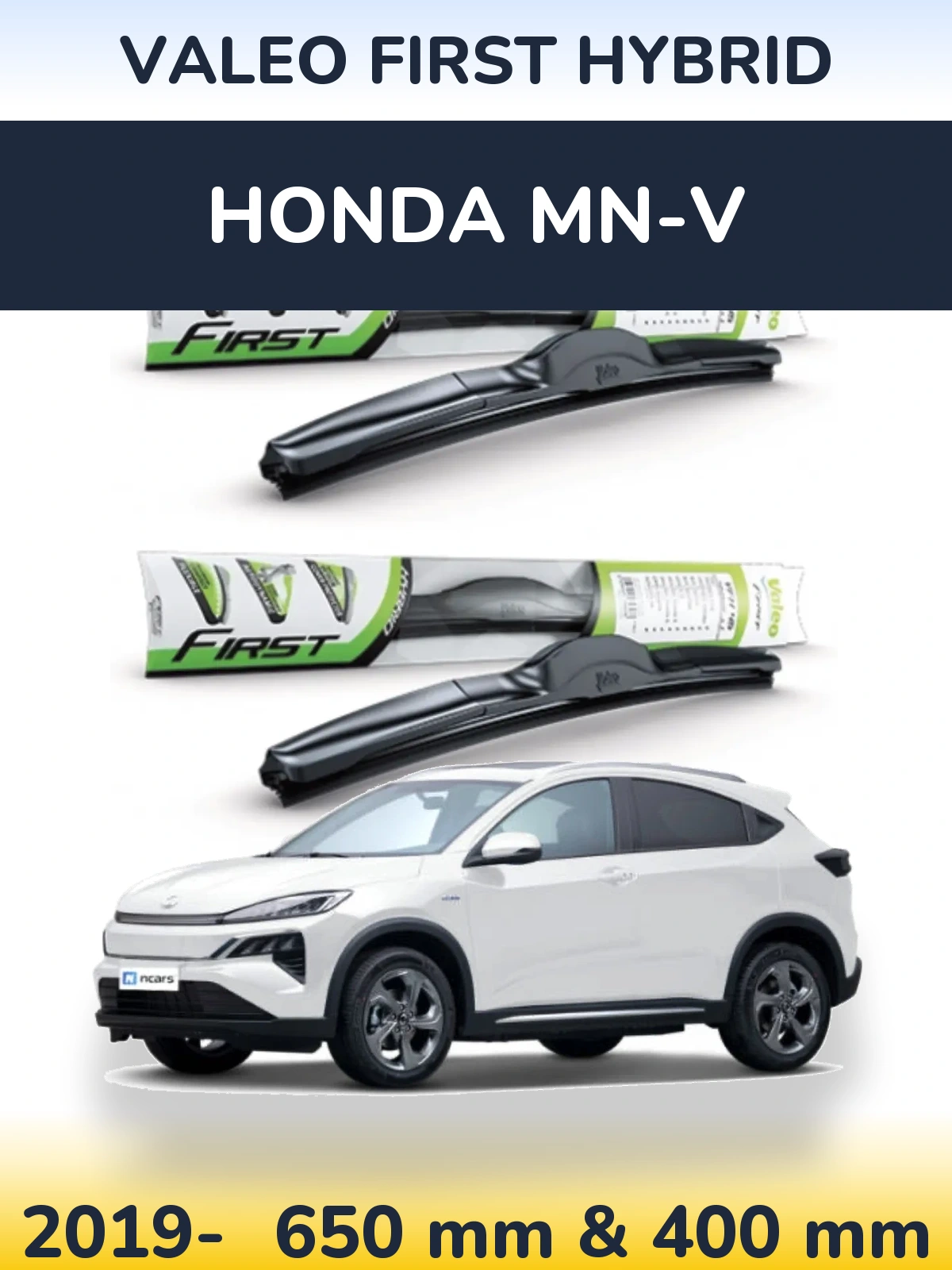 Комплект передних дворников Valeo First Hybrid 650 & 400 мм для Honda MN-V 2019-2026