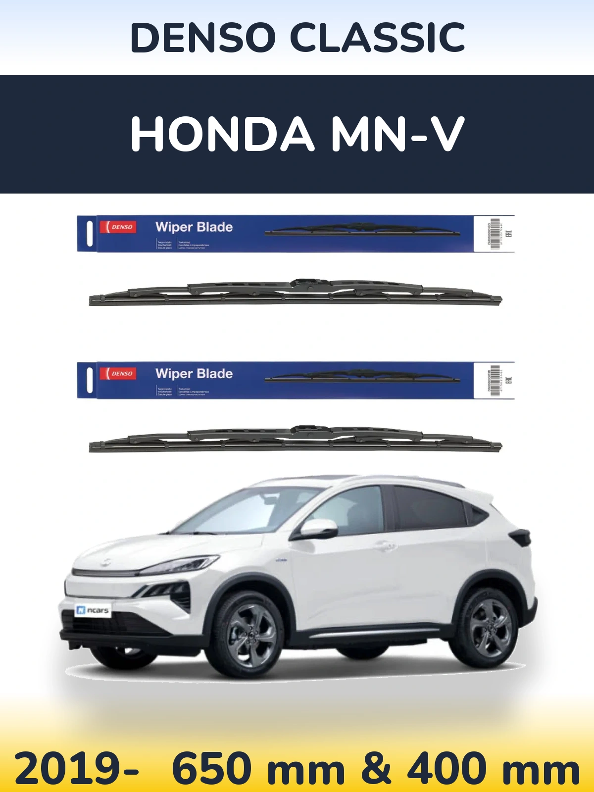 Komplet przednich wycieraczek Denso Classic 650 & 400 mm do Honda MN-V 2019-2026
