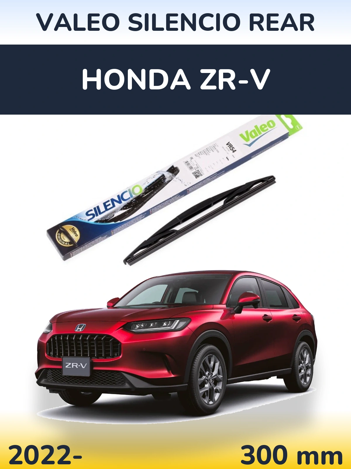Rear wiper blade Valeo Silencio Rear 300 mm for Honda ZR-V 2022-2026