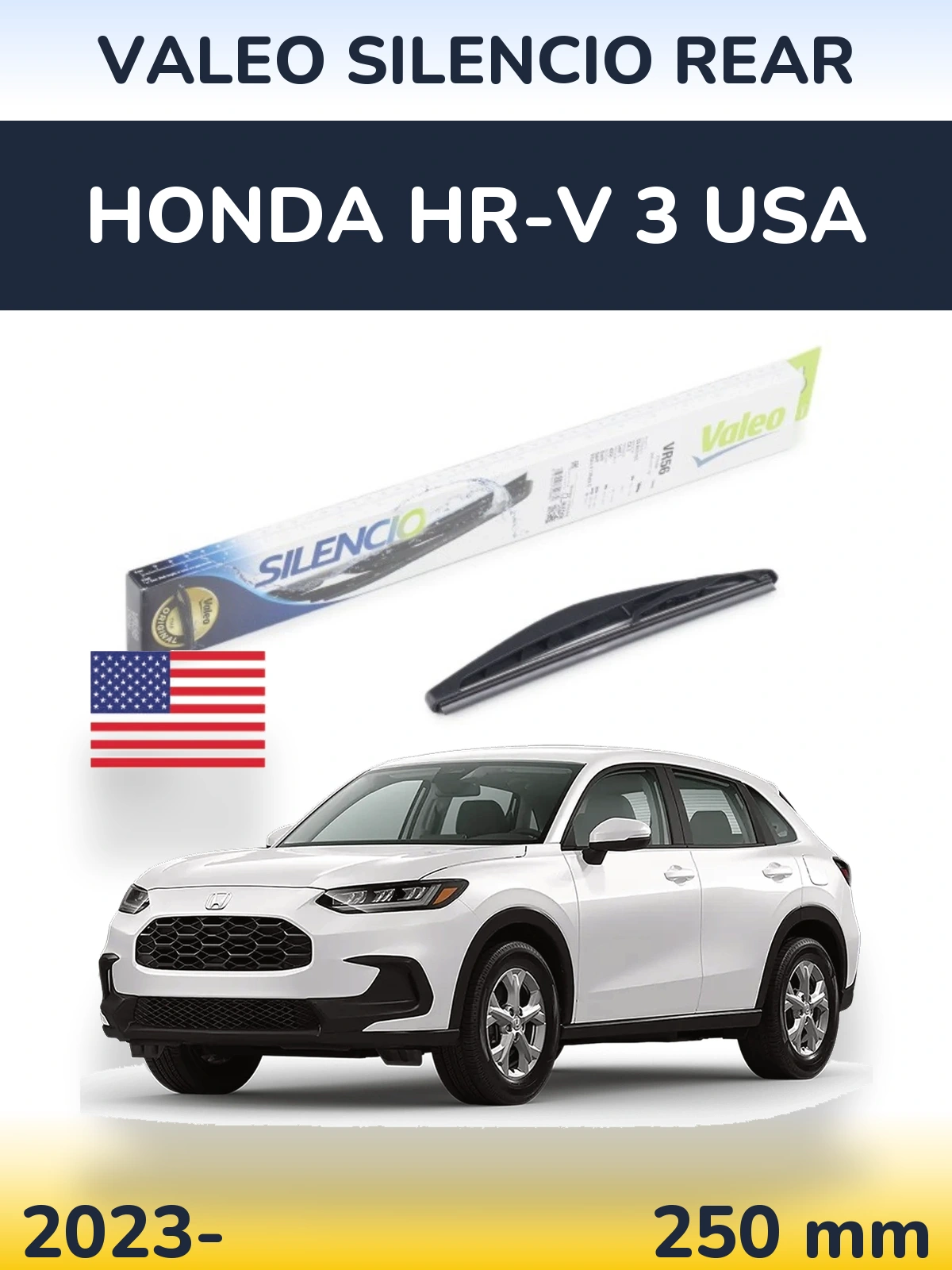 Задний дворник Valeo Silencio Rear 240 мм для Honda HR-V 3 USA 2023-2026