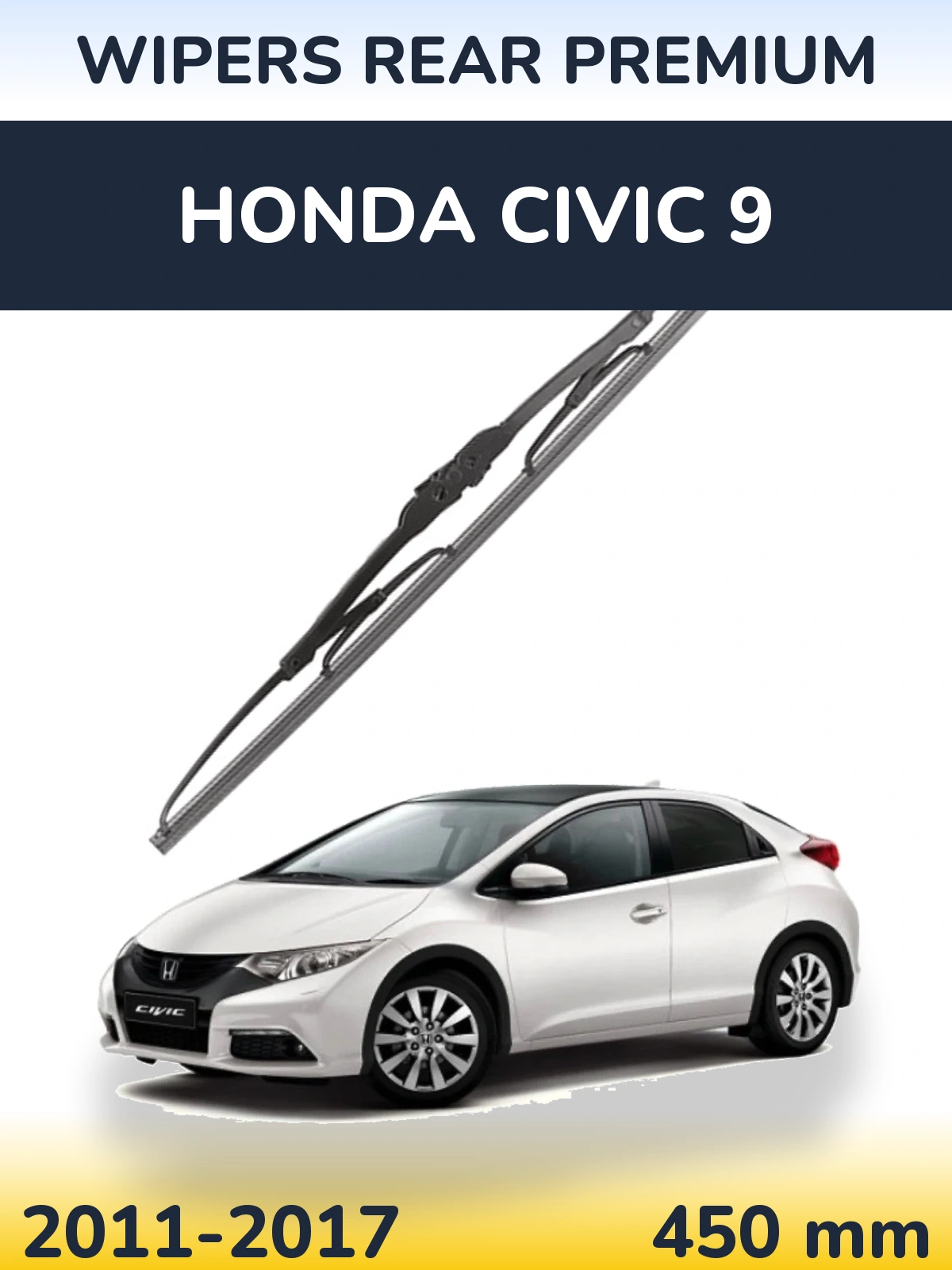 Rear wiper blade WIPERS REAR PREMIUM 450 mm for Honda Civic 9 2011-2017