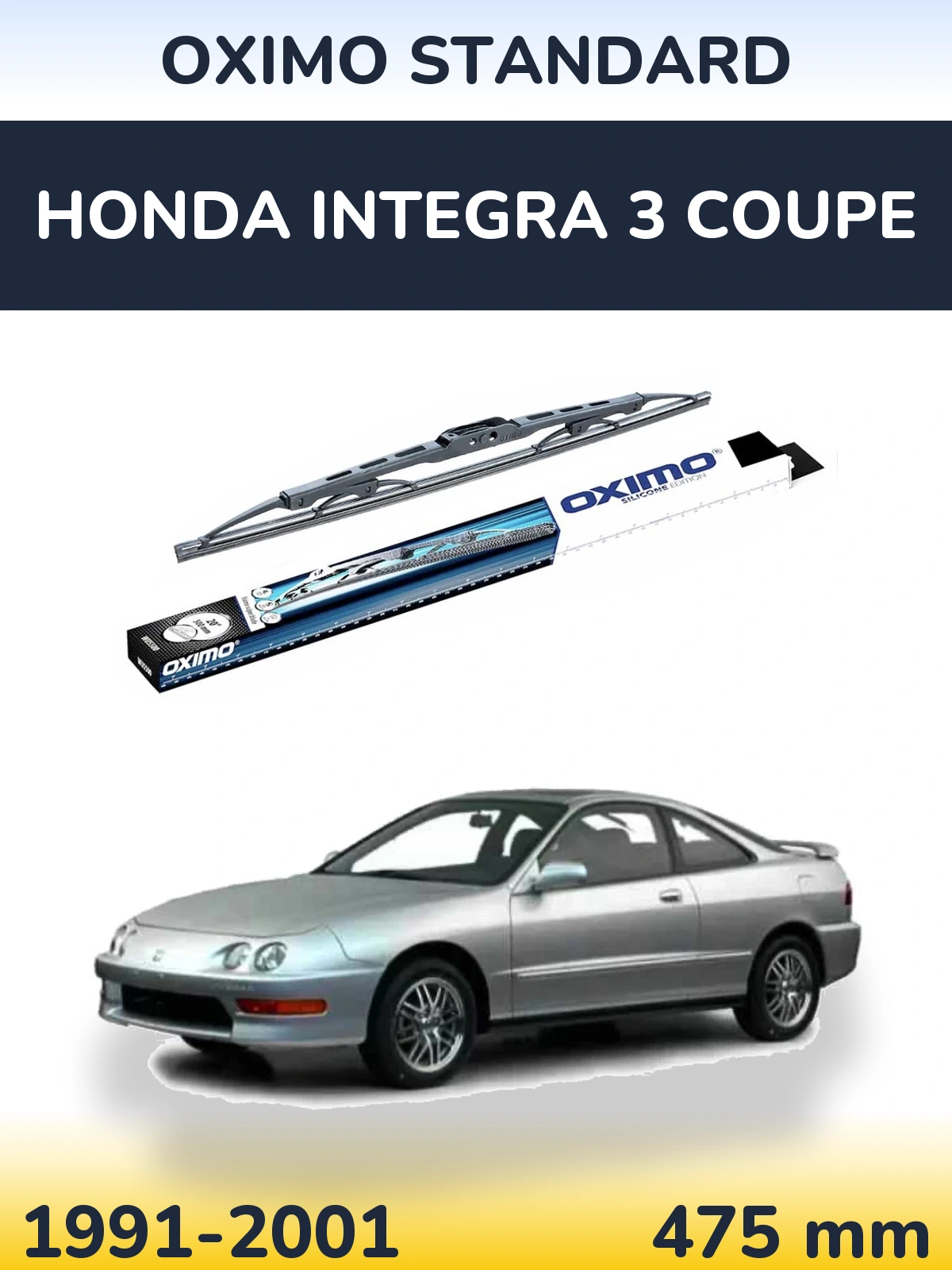 Tylna wycieraczka Oximo Standard 475 mm do Honda Integra 3 coupe 1991-2001