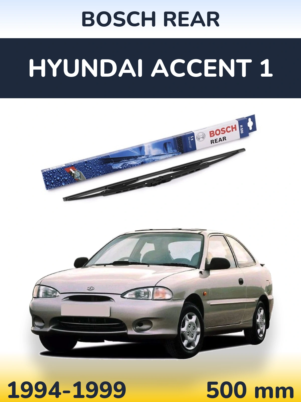 Tylna wycieraczka BOSCH Rear 500 mm do Hyundai Accent 1 1994-1999