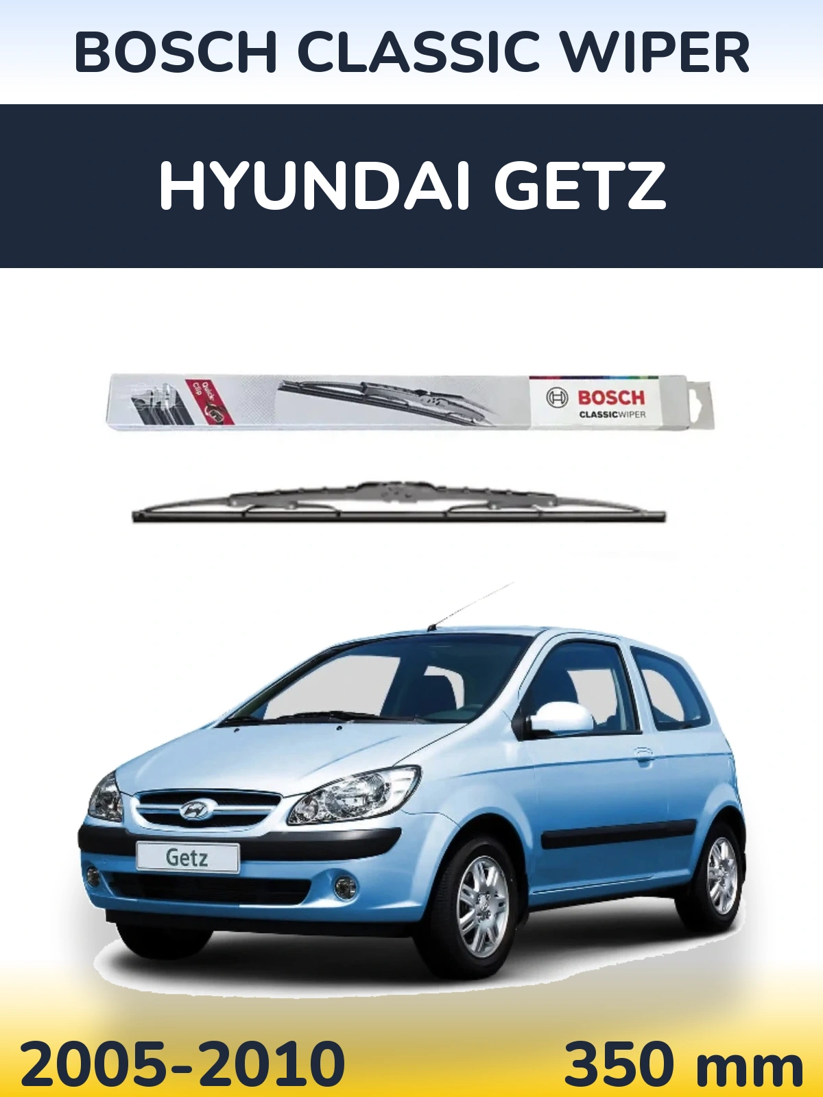 Tylna wycieraczka BOSCH Classic Wiper 340 mm do Hyundai Getz 2005-2010