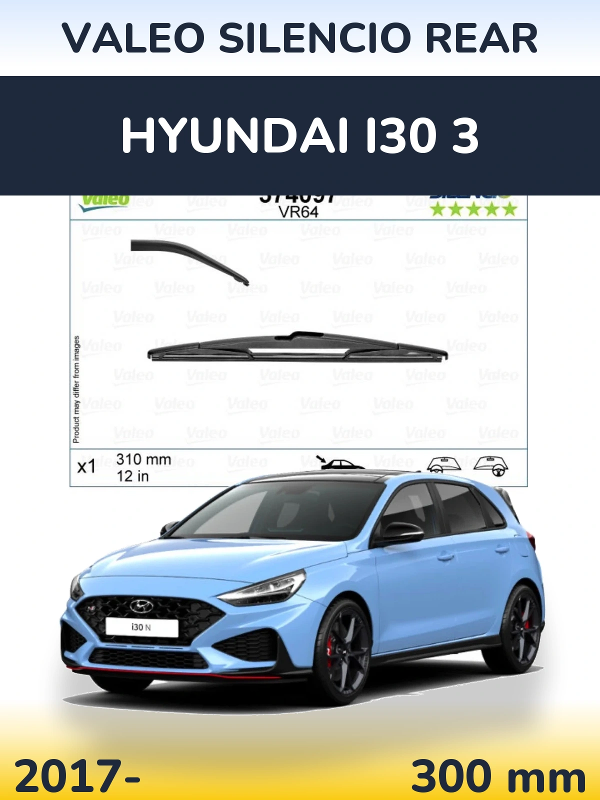 Tylna wycieraczka Valeo Silencio Rear 310 mm do Hyundai i30 3 2017-2026