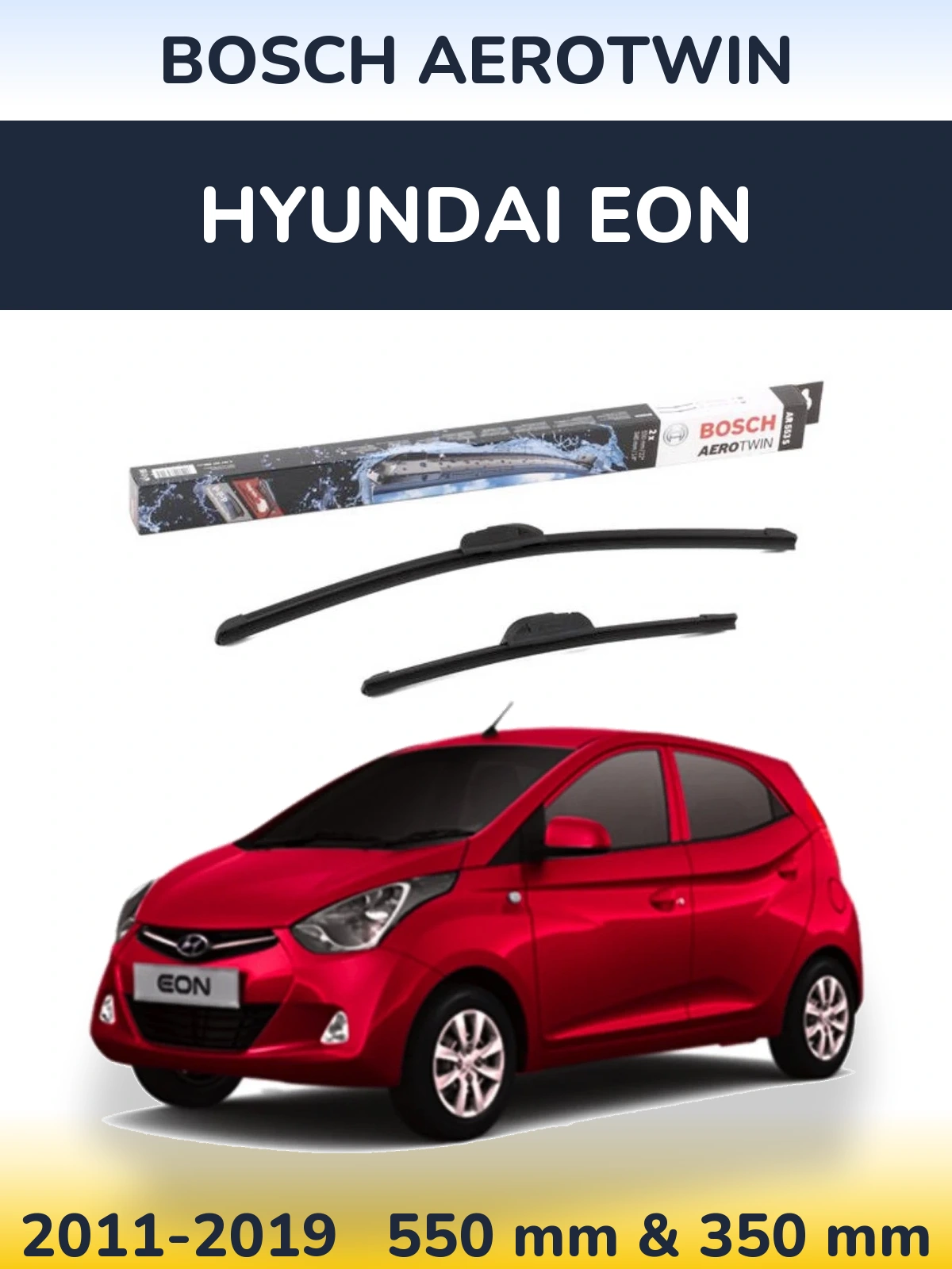 Komplet przednich wycieraczek BOSCH AeroTwin 550 & 350 mm do Hyundai EON 2011-2019