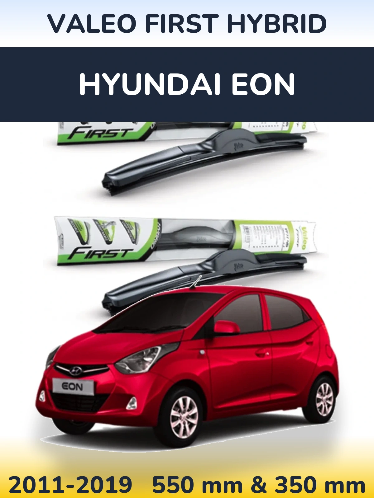 Komplet przednich wycieraczek Valeo First Hybrid 550 & 350 mm do Hyundai EON 2011-2019
