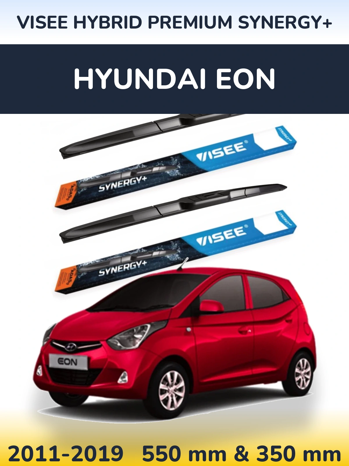 Komplet przednich wycieraczek VISEE HYBRID PREMIUM SYNERGY+ 550 & 350 mm do Hyundai EON 2011-2019