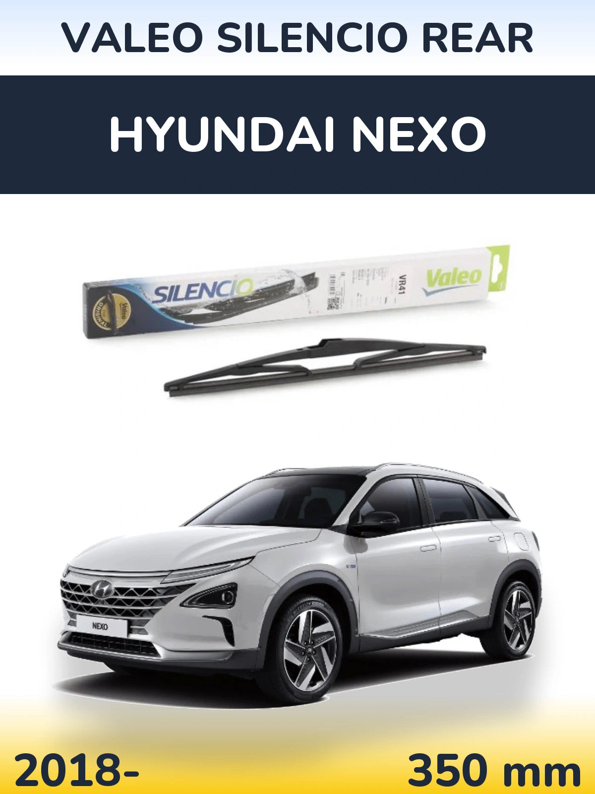 Задний дворник Valeo Silencio Rear 345 мм для Hyundai Nexo 2018-2026